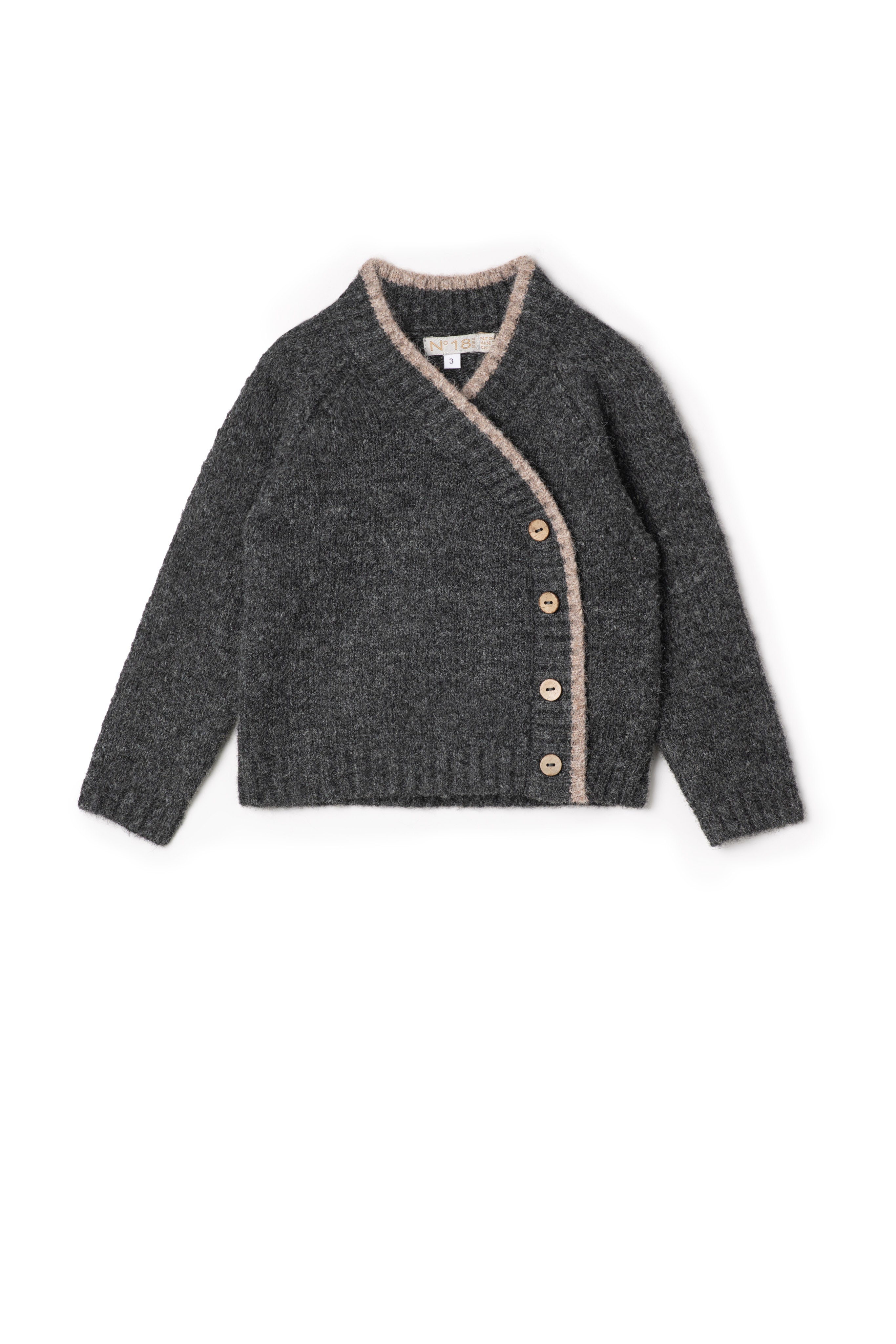 Knit Wrap Sweater in by No18 Kids