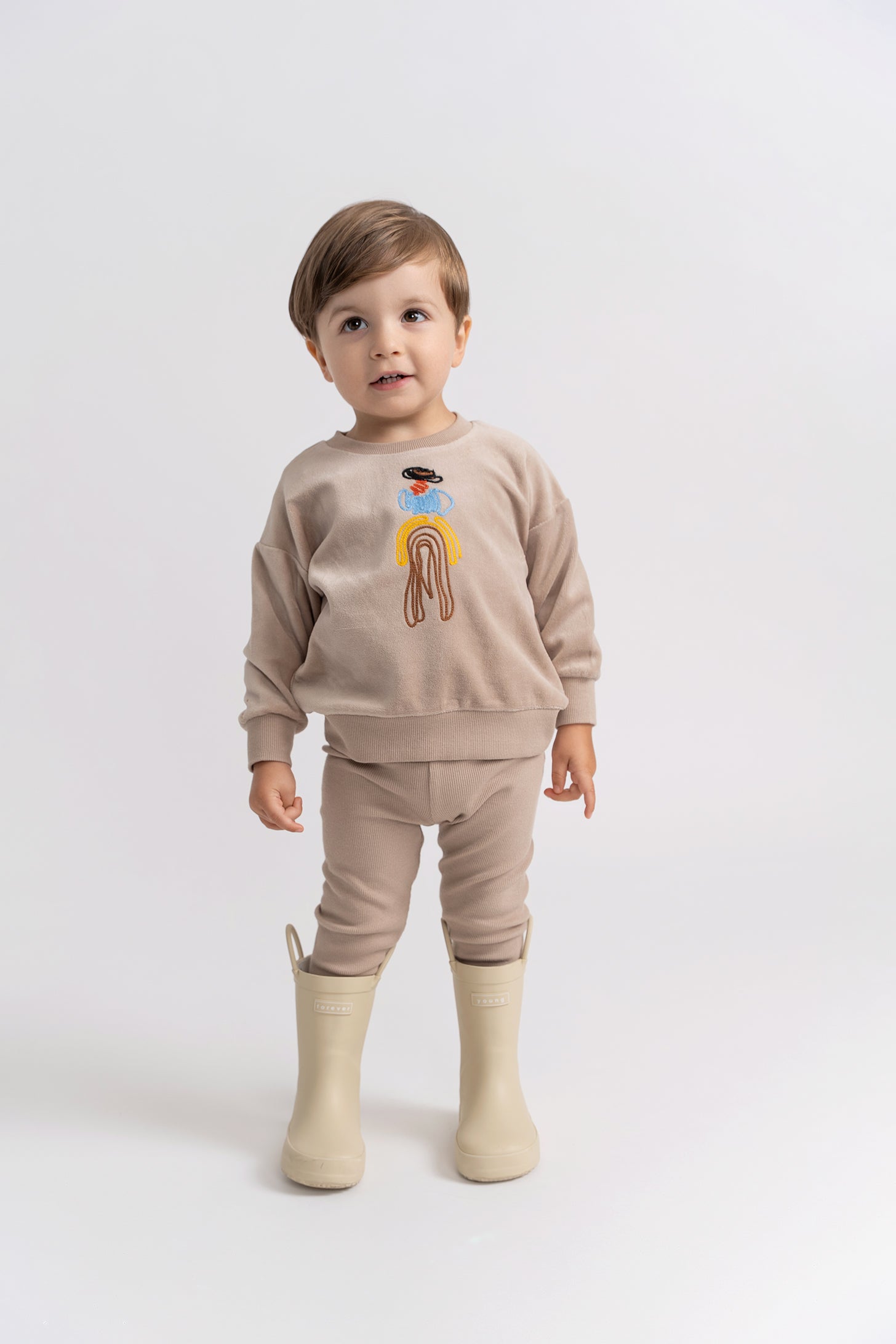Ballerina Embroidered Set in by Space Grey