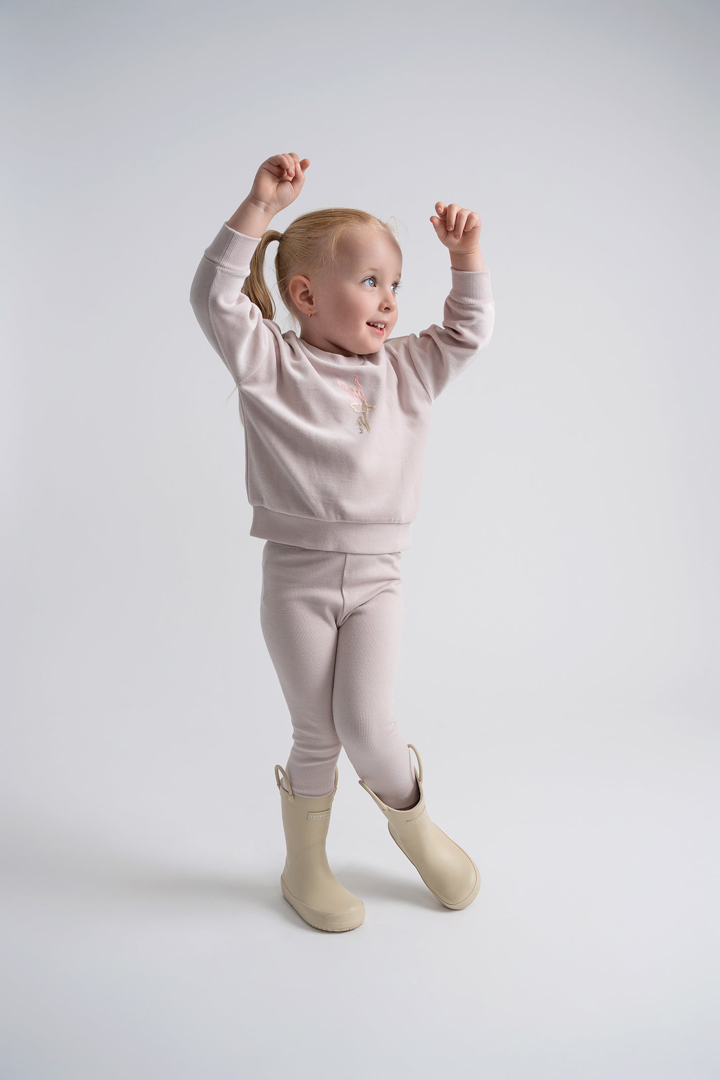 Ballerina Embroidered Set in by Space Grey