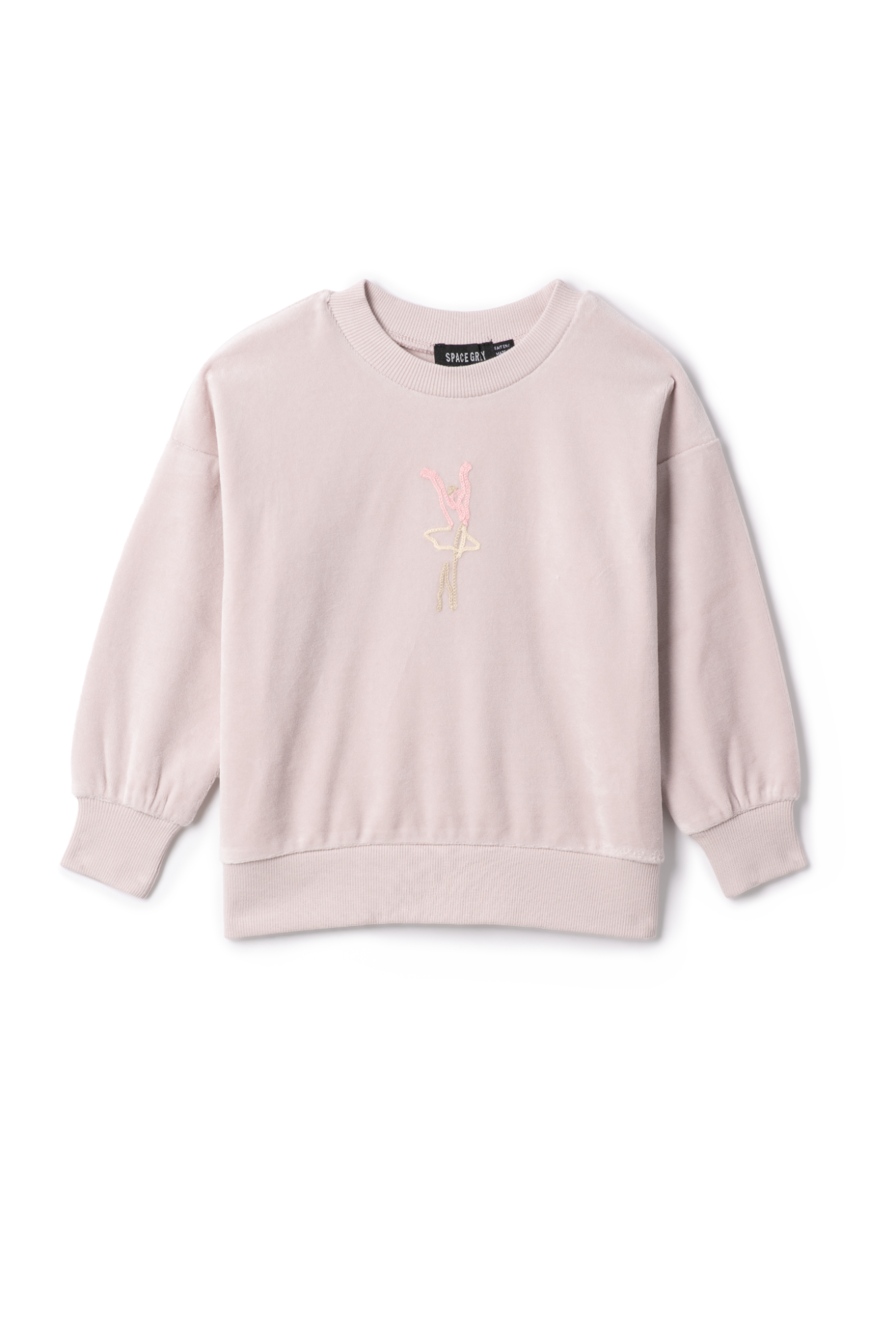 Ballerina Embroidered Sweatshirt in Primrose by Space Grey