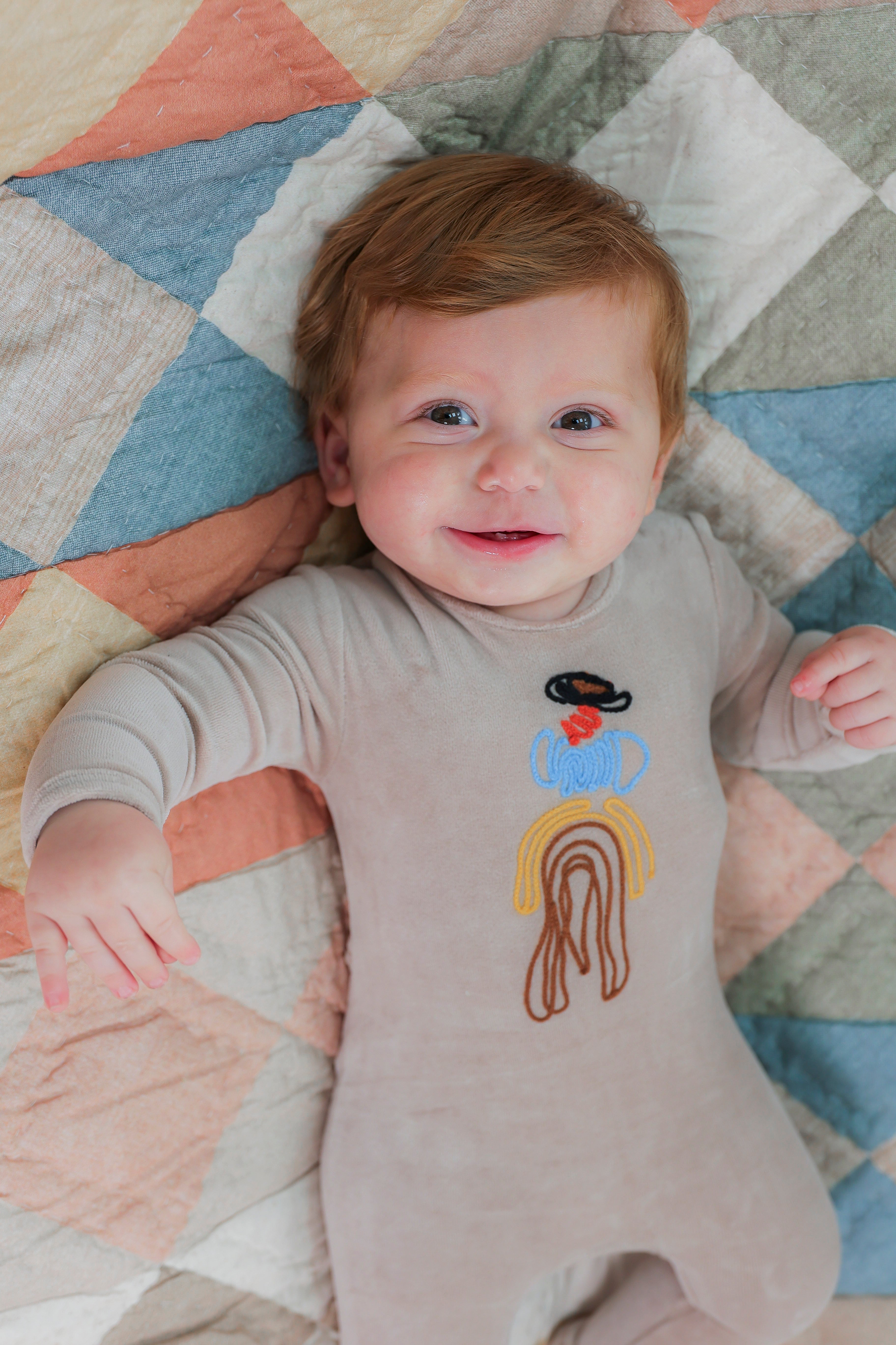 Ballerina Embroidered Onesie in Primrose by Space Grey