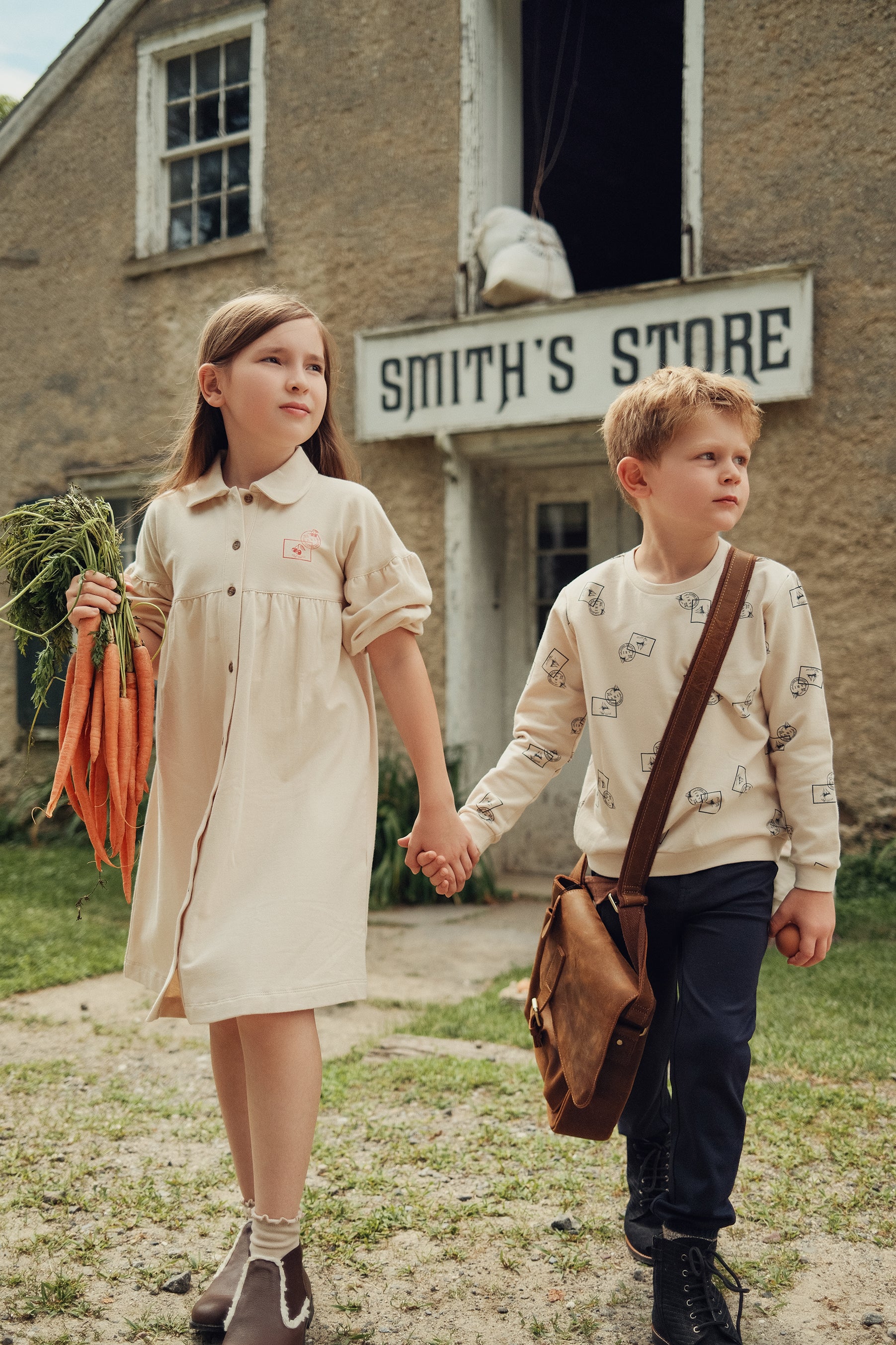 Stamp Print Dress in by Puddles