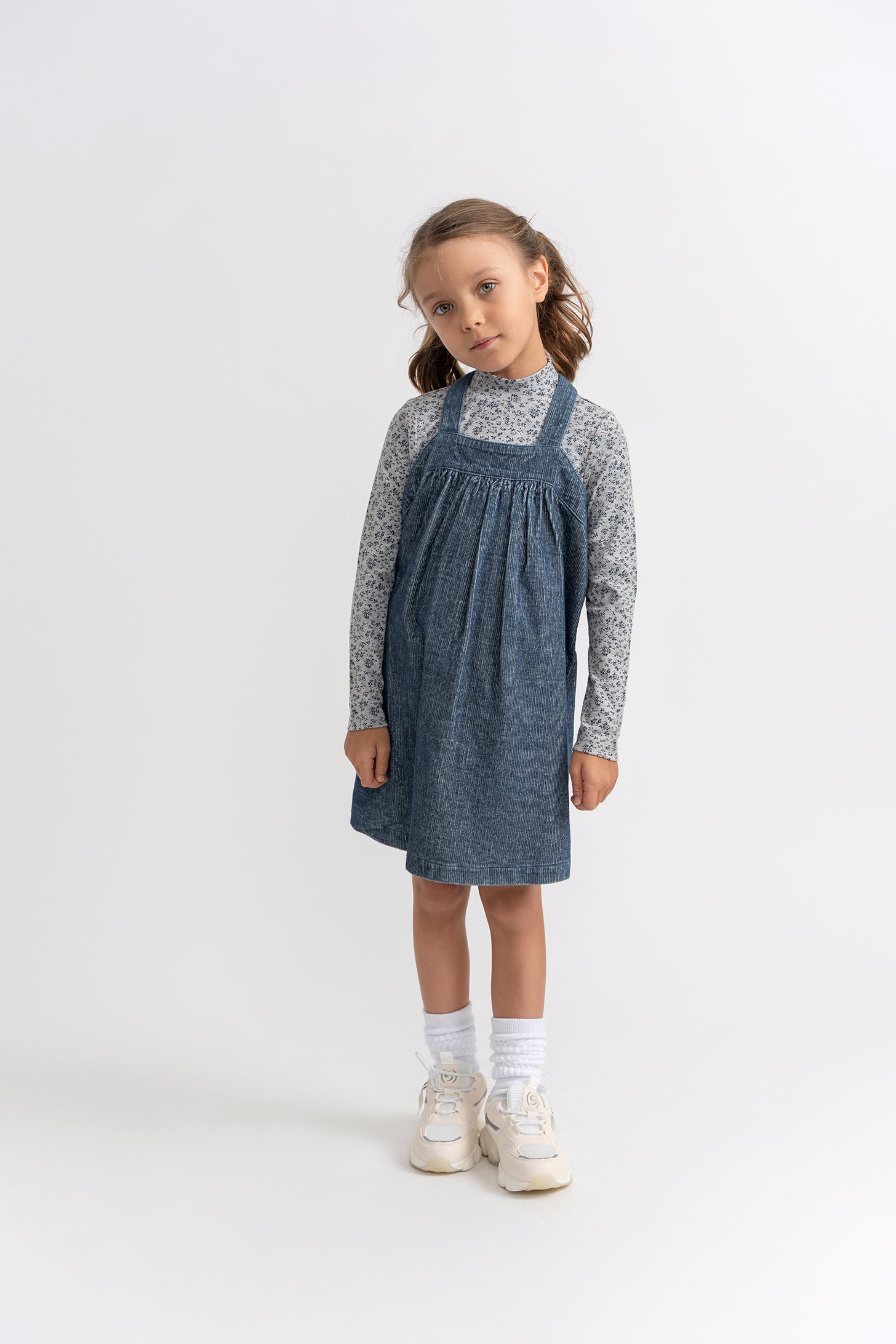 Rib Denim Jumper in by Puddles