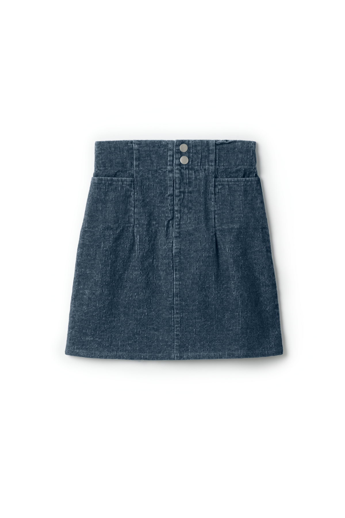 Rib Denim Skirt in Dark Denim by Puddles