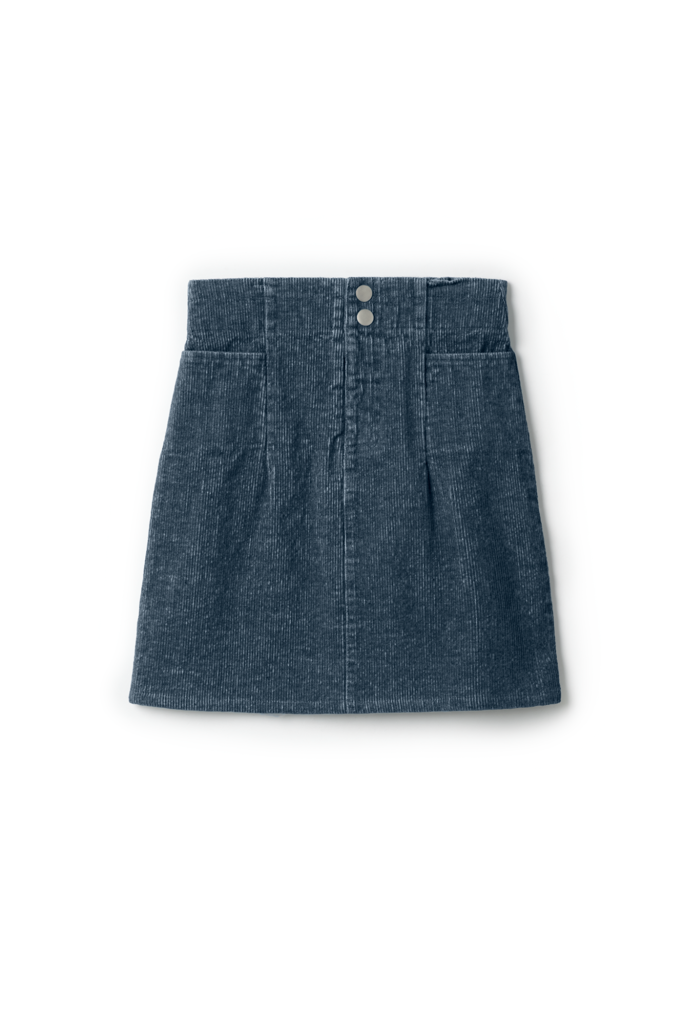 Rib Denim Skirt in Dark Denim by Puddles