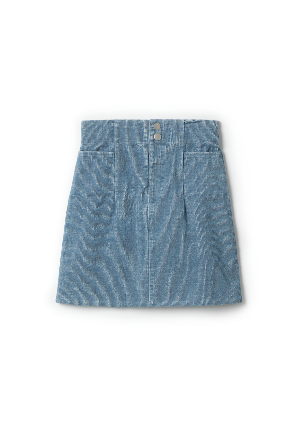 Rib Denim Skirt in Light Denim by Puddles