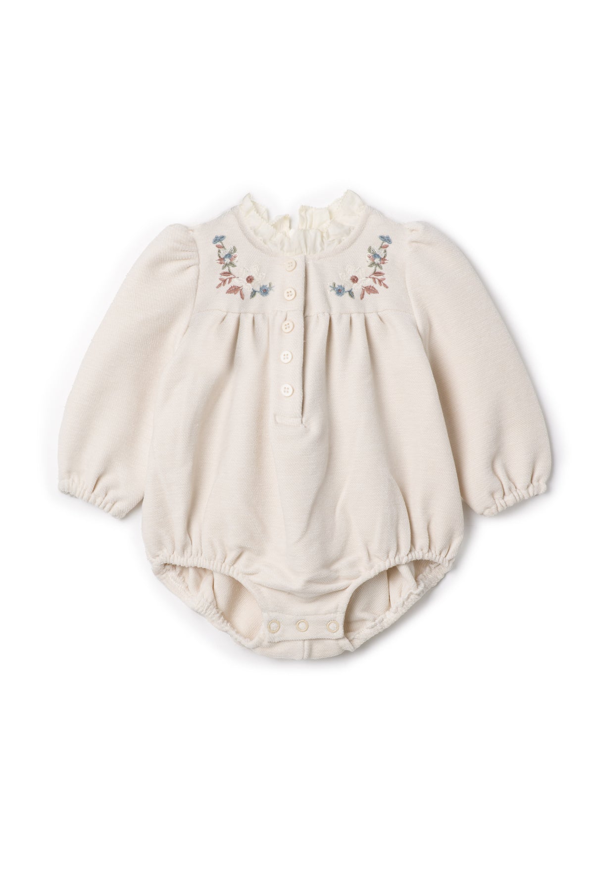 Velvet Embroidered Floral Bubble in Off White by The Umbrella Academy