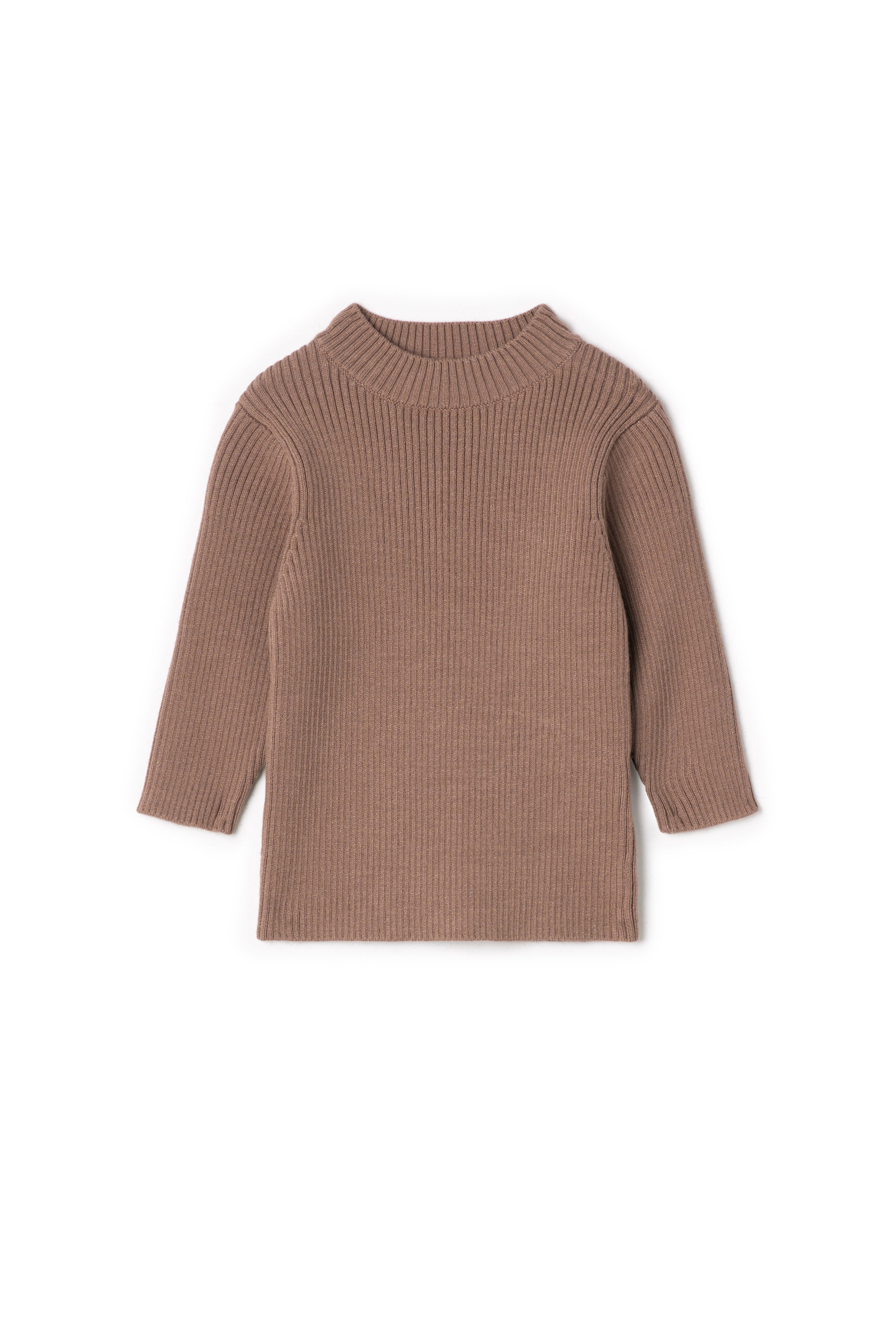 Mock Neck Top in Taupe by The Umbrella Academy