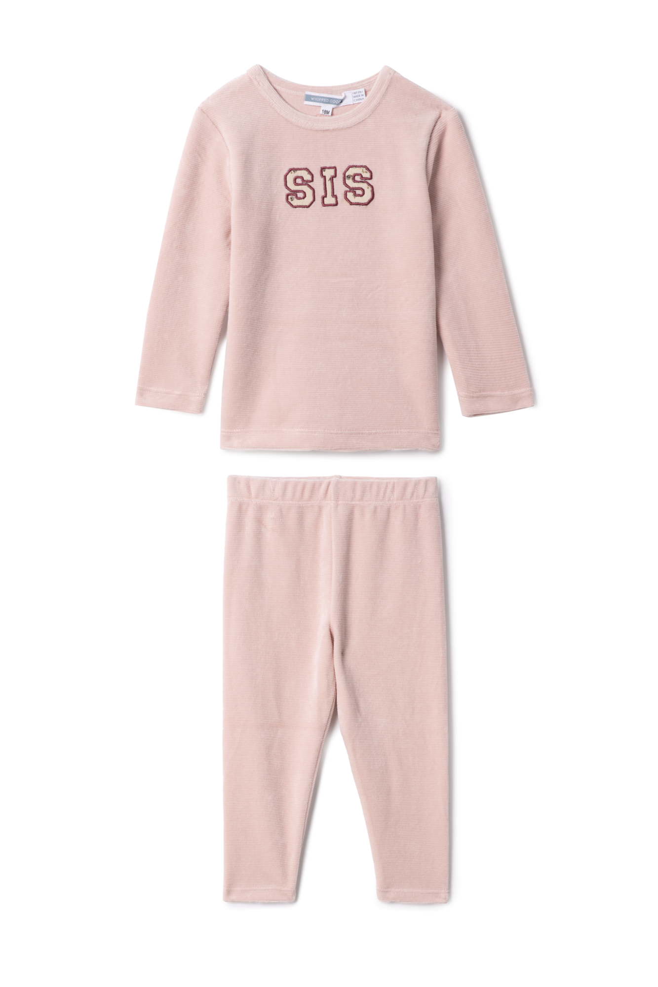 Bro Applique 2Pc Set in Light Pink by Whipped Cocoa