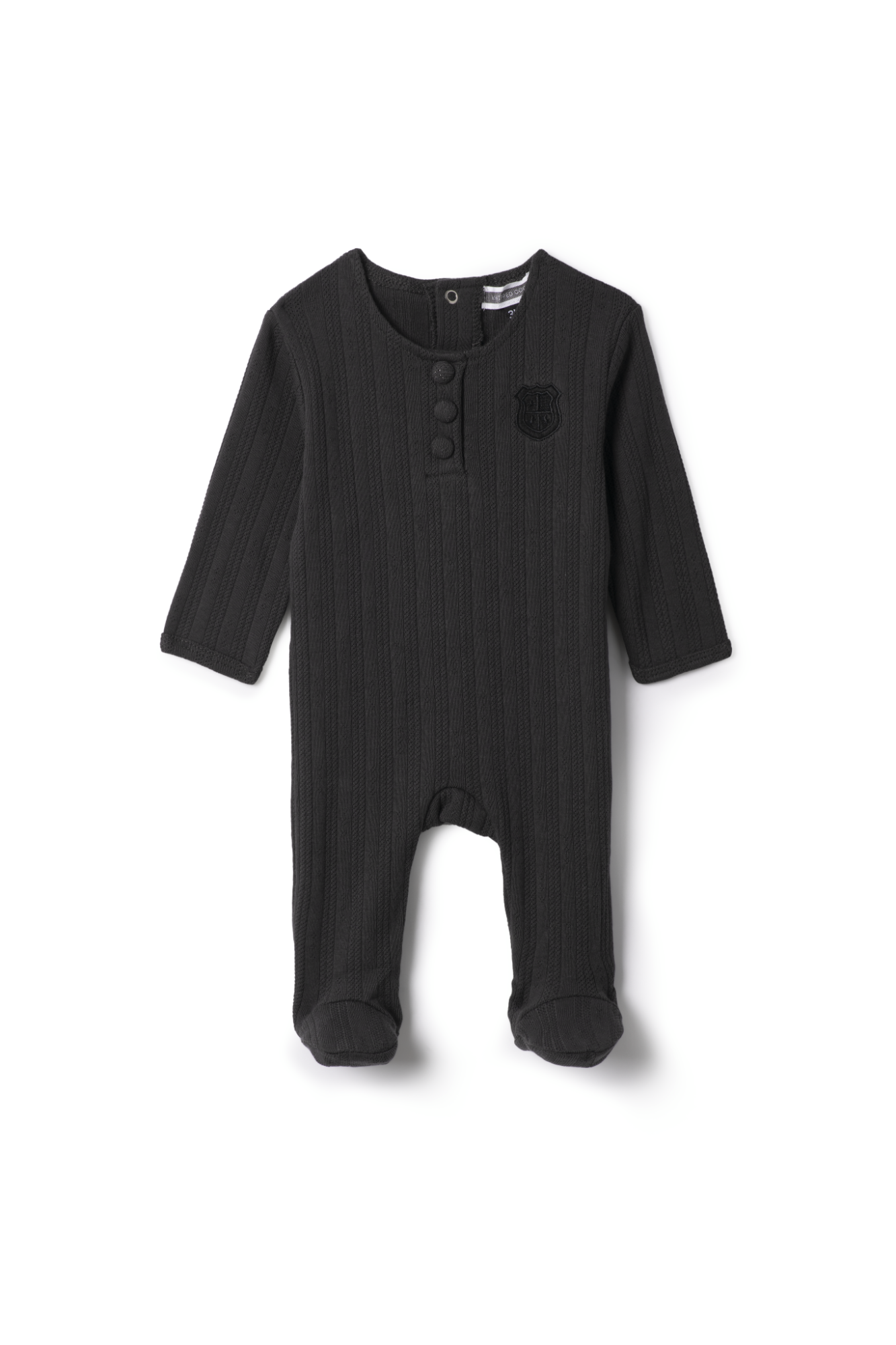 Pointelle Onesie in Charcoal by Whipped Cocoa