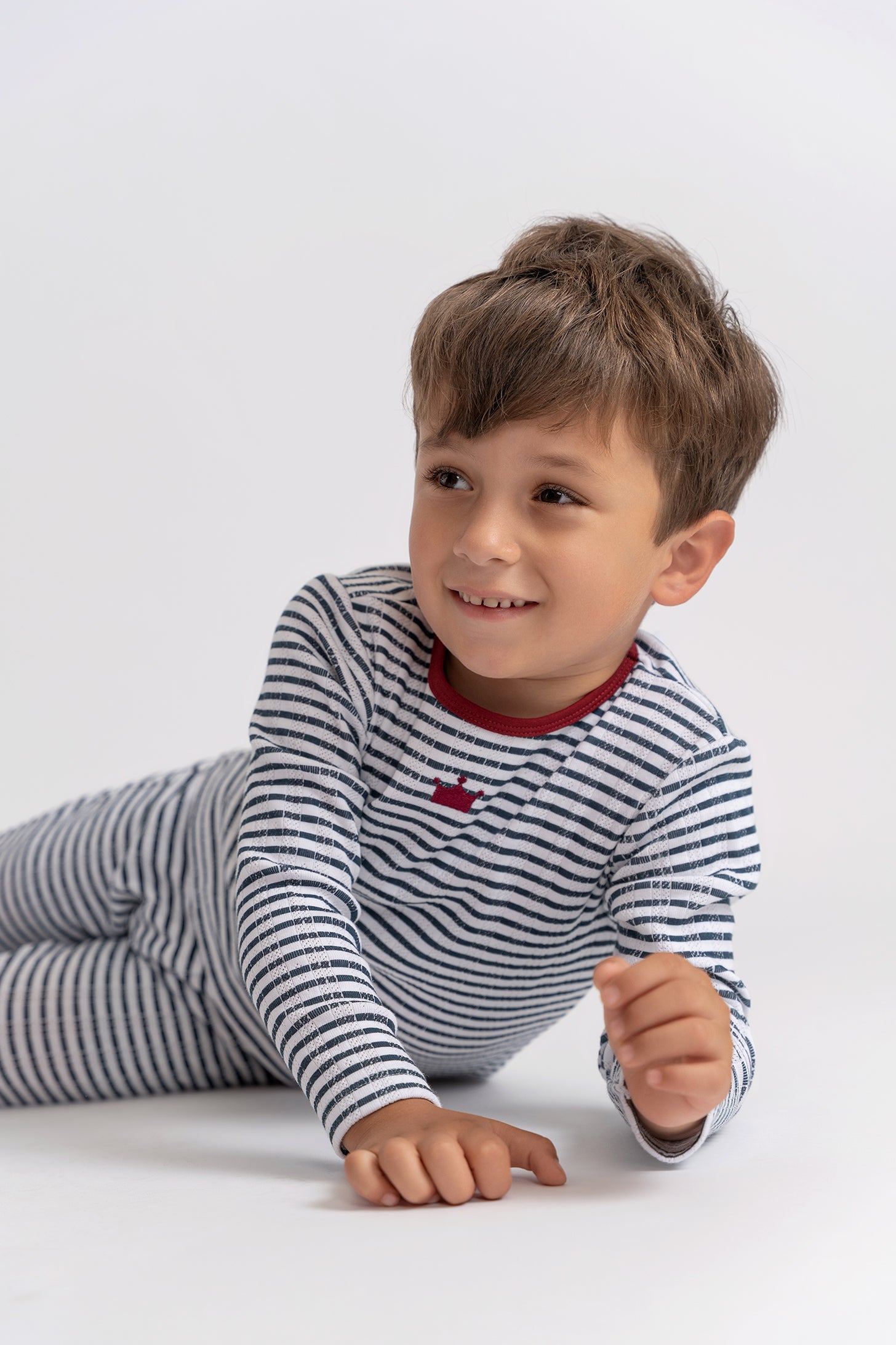 Striped Pointelle 2Pc Set in by Whipped Cocoa