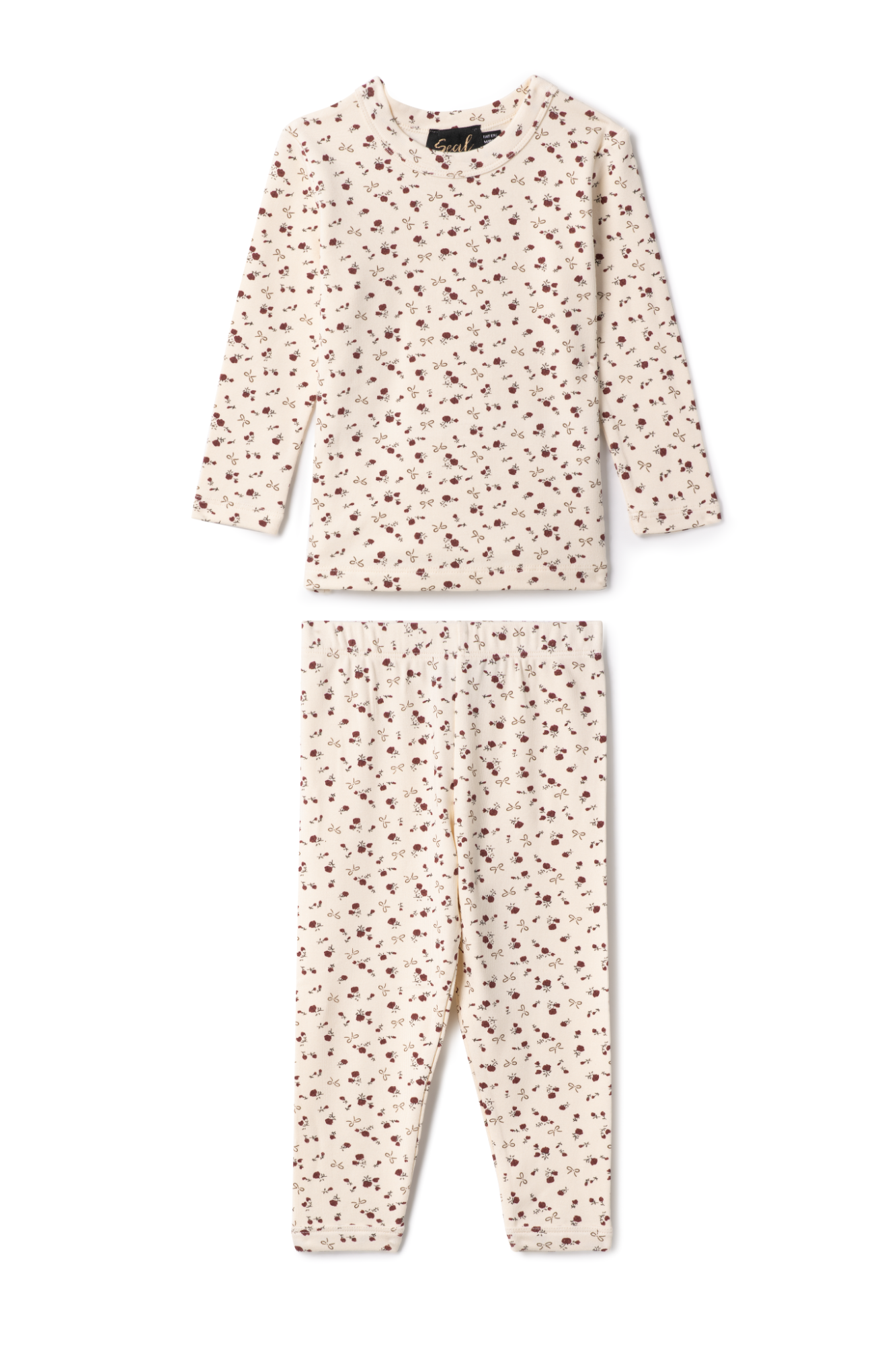 Floral Print 2Pc Set in Cream by Seal