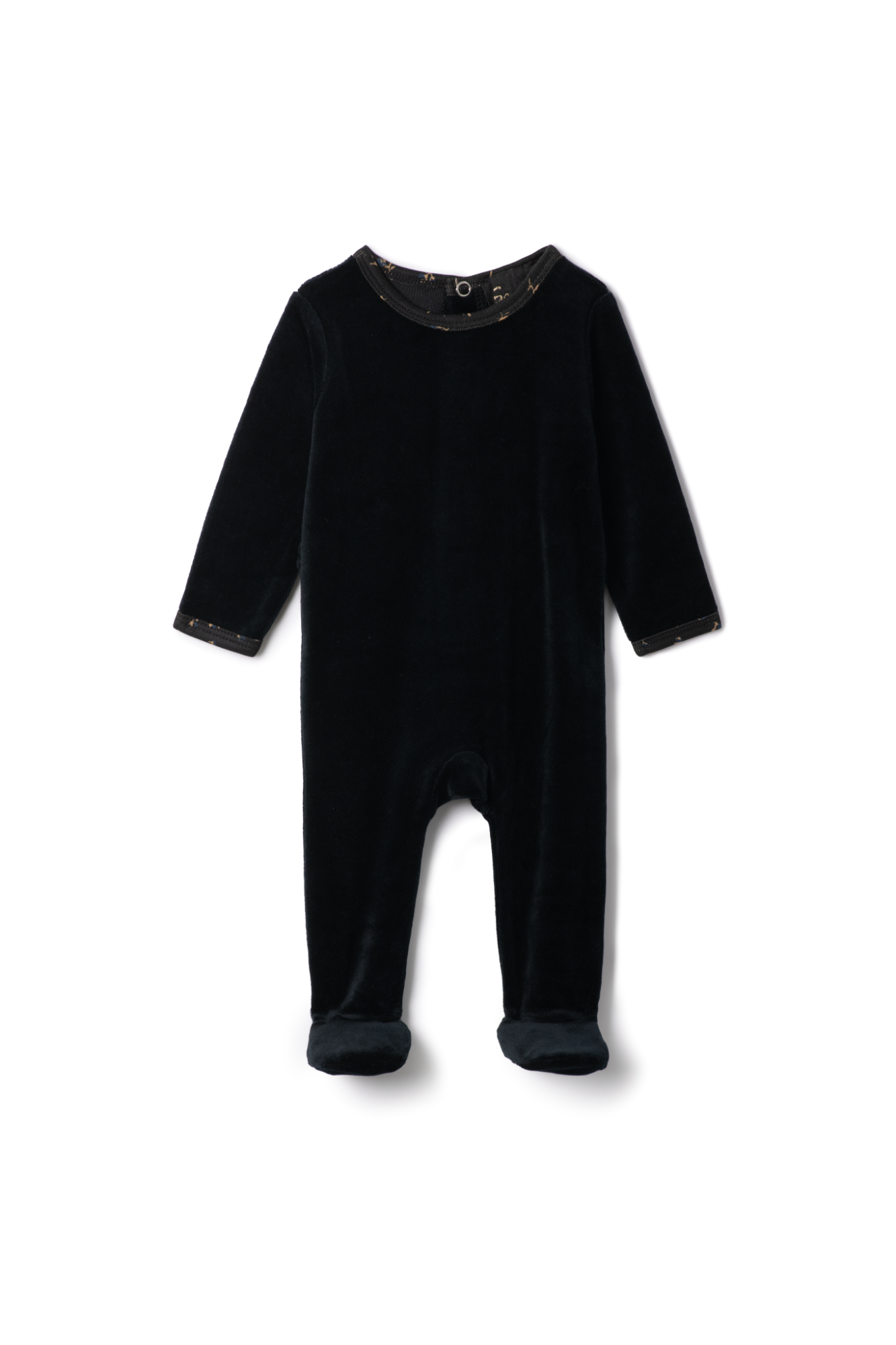 Velour Printed Onesie in Black by Seal