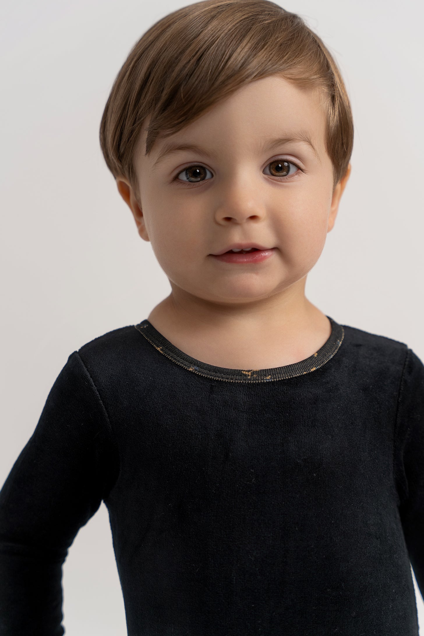 Velour Printed Onesie in Black by Seal