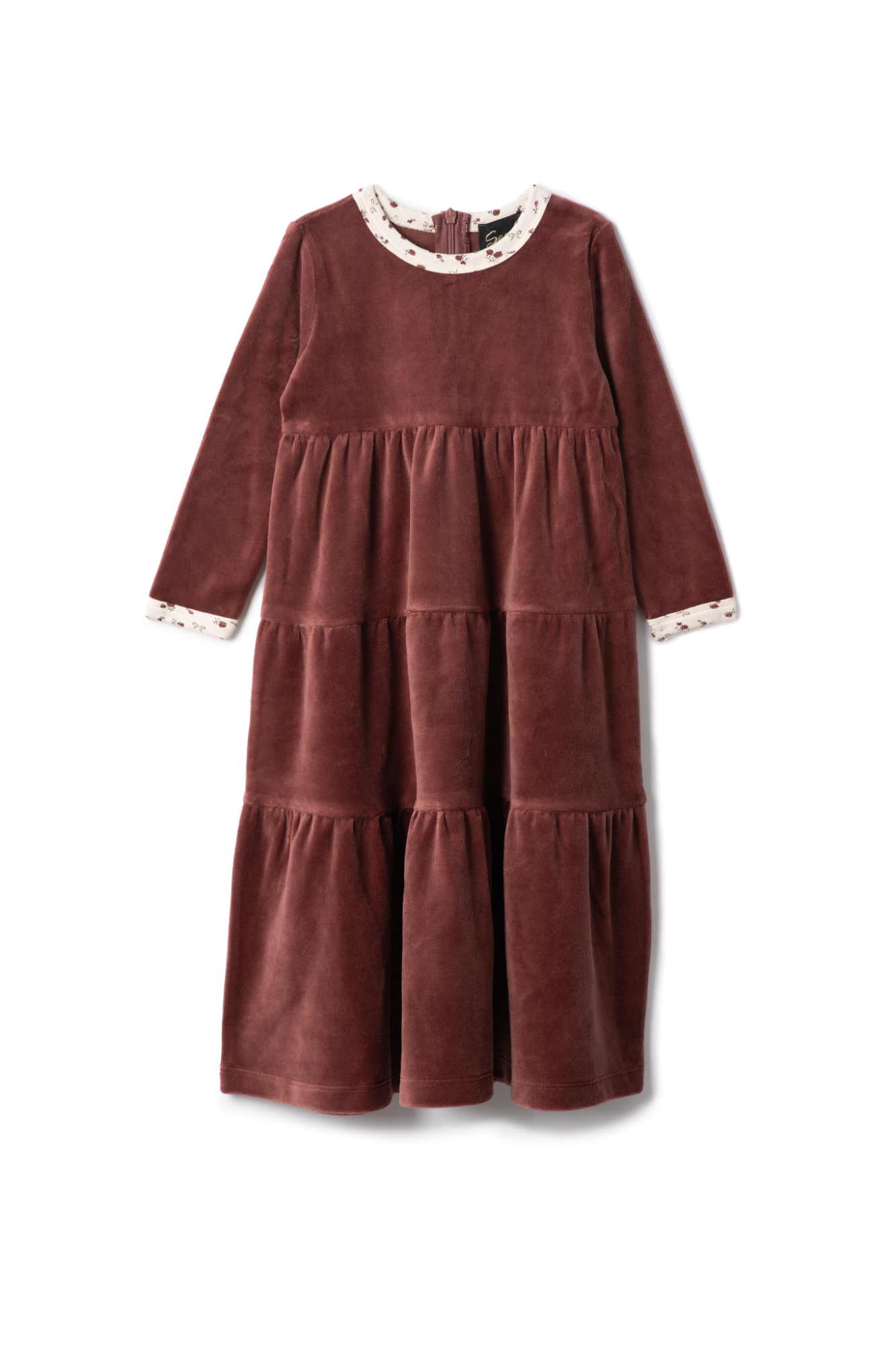 Printed Velour Robe in Brick by Seal