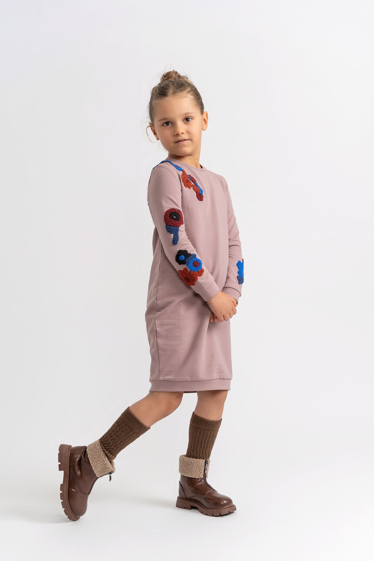 Hook Stitch Sweatershirt Dress in by Puddles