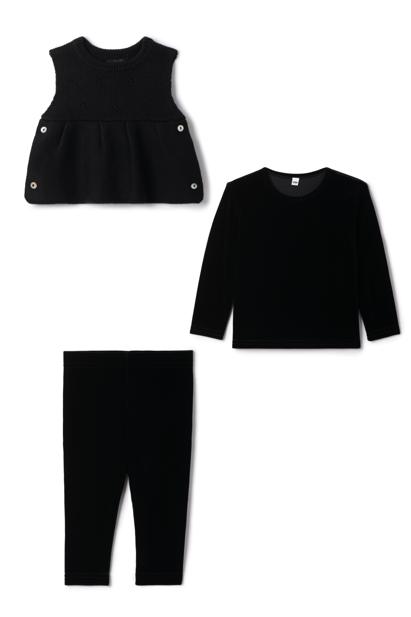 Slinky Velour 2PC Set in Black Black by Seal