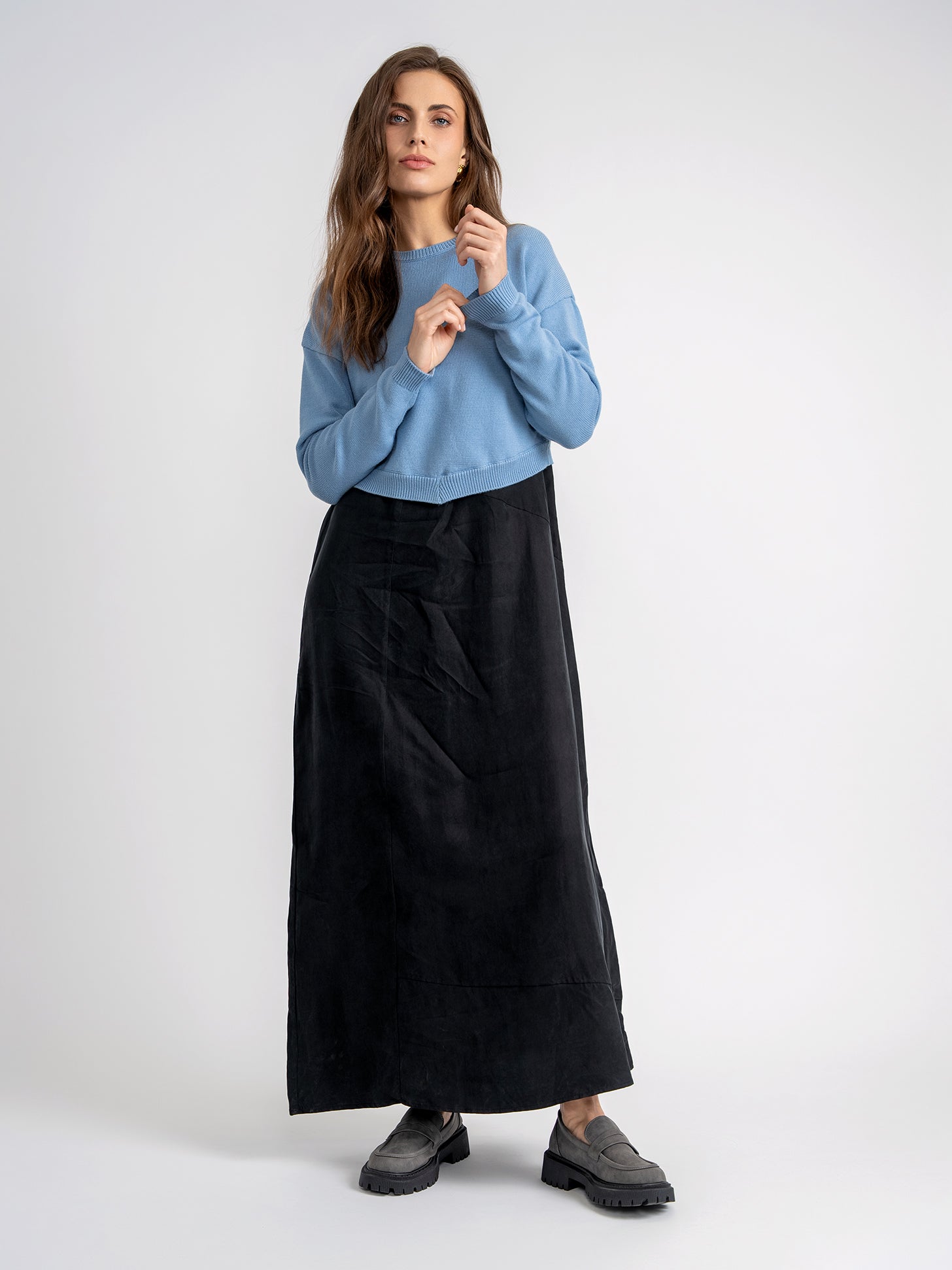 Knit Cropped Sweater in by Noni