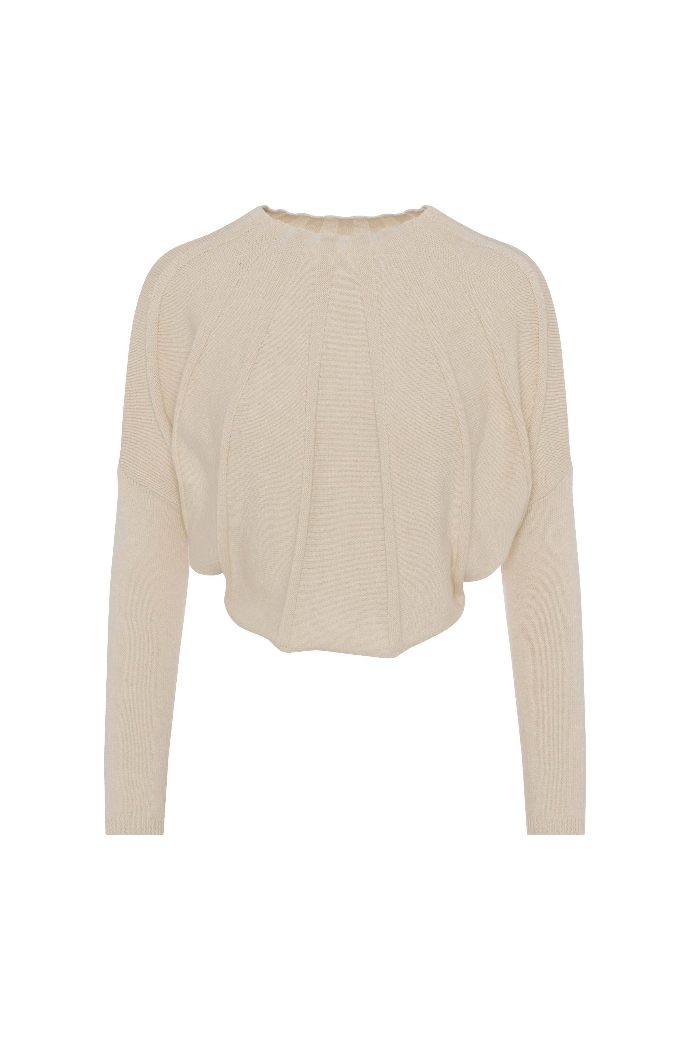 Tacked Knit Sweater in Dark Almond Mix by Noni