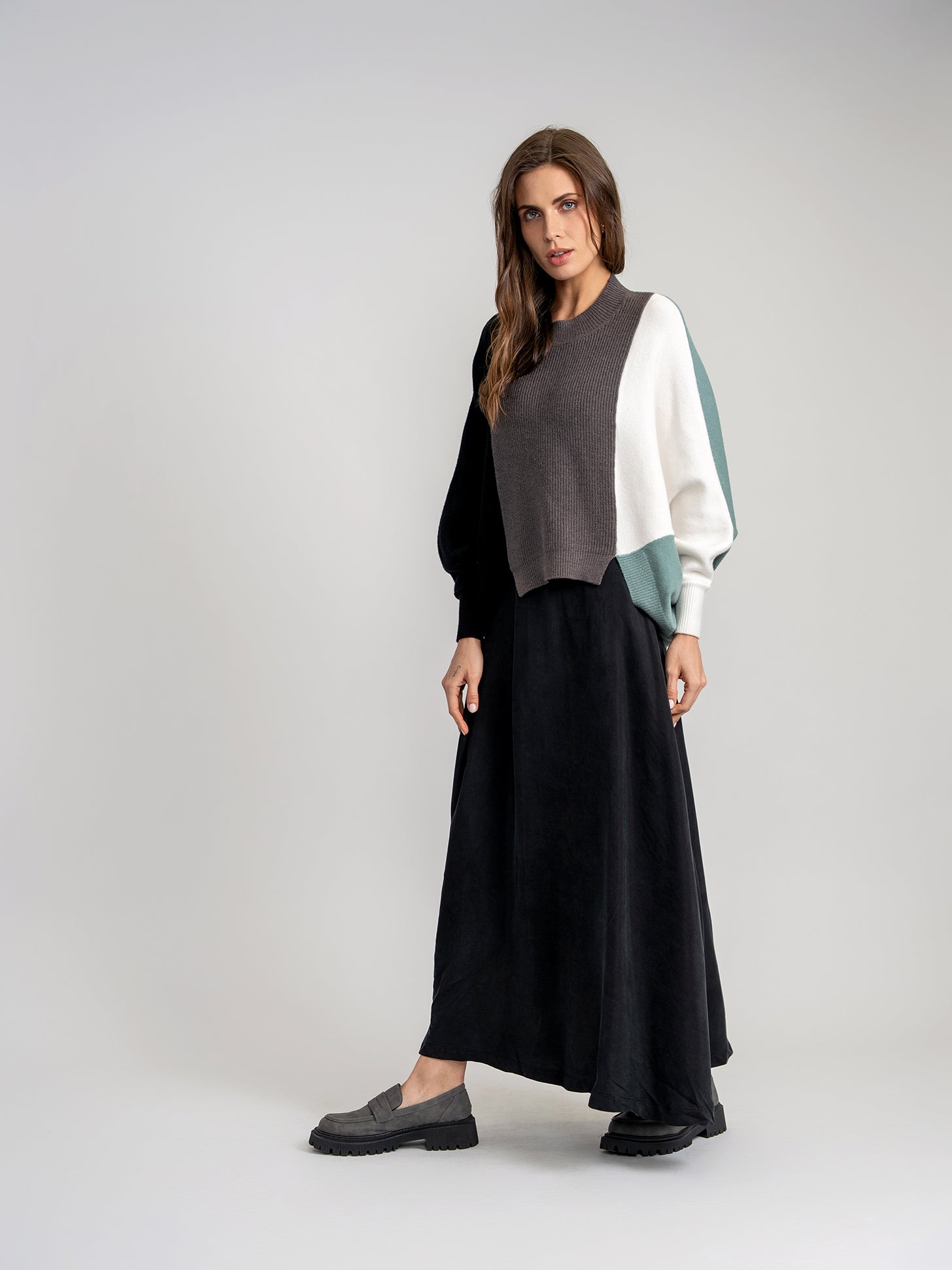 Color Blocked Sweater in by Unclear