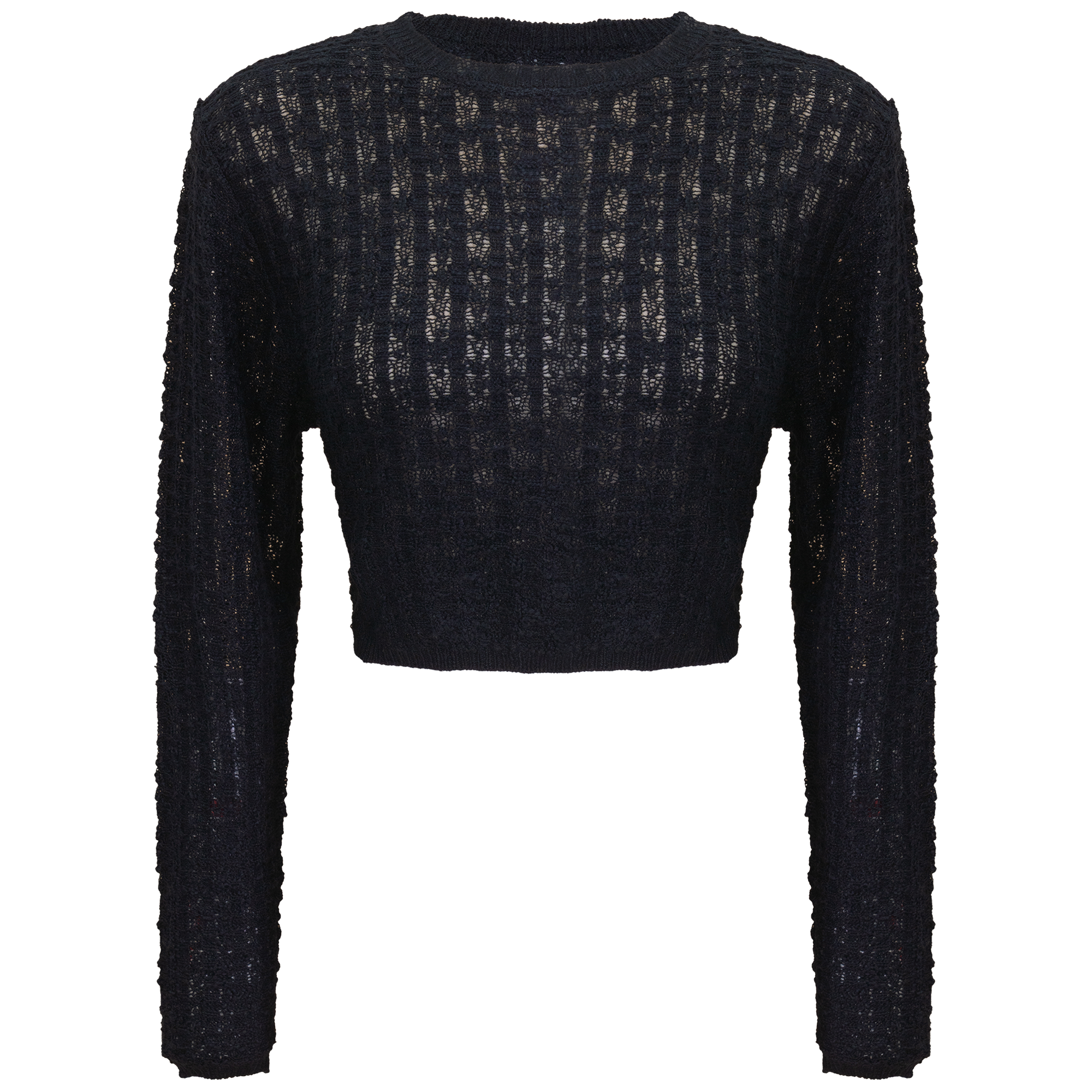 Crochet Knit Cropped Sweater