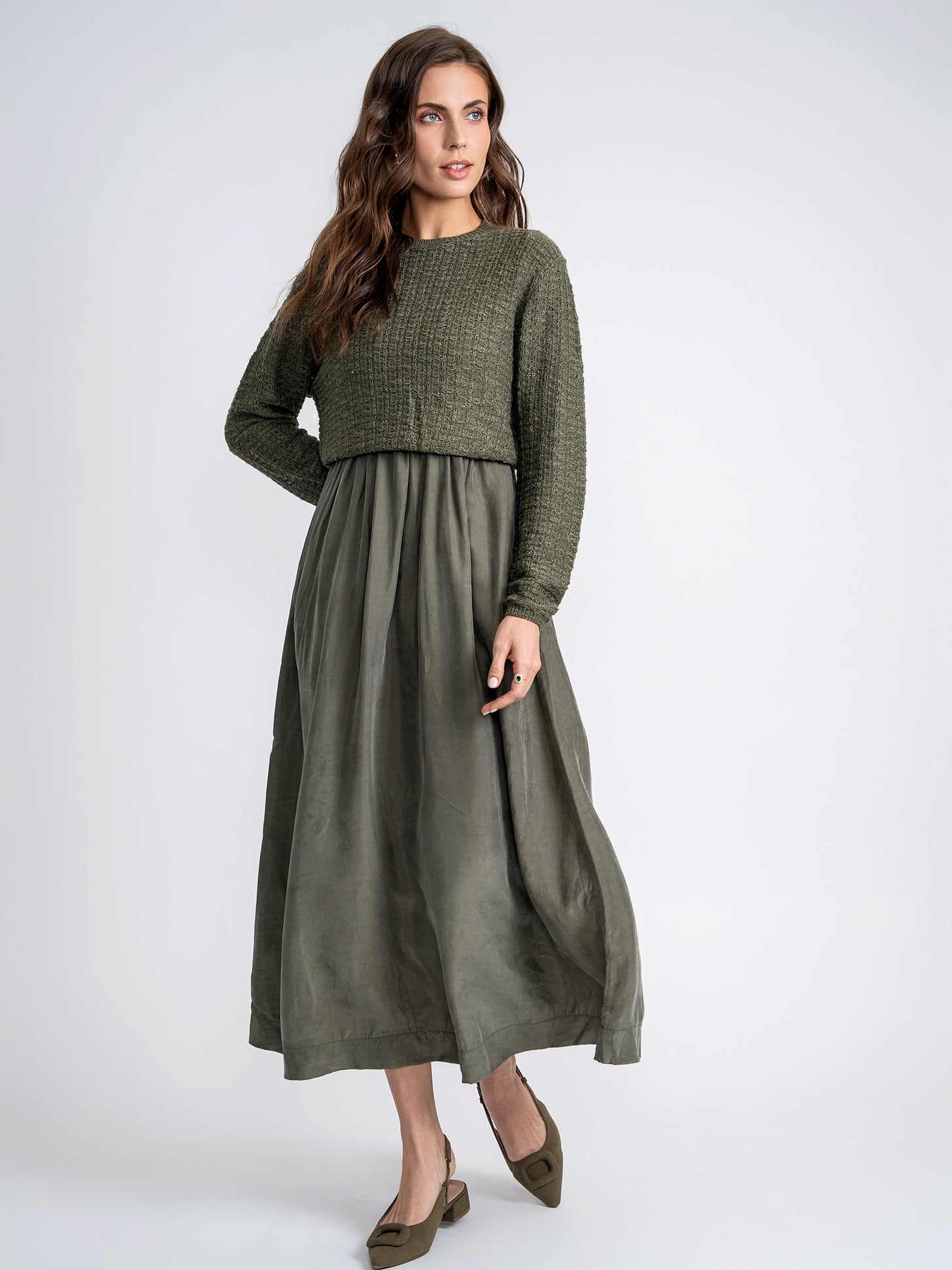 Crochet Knit Cropped Sweater in by Noni