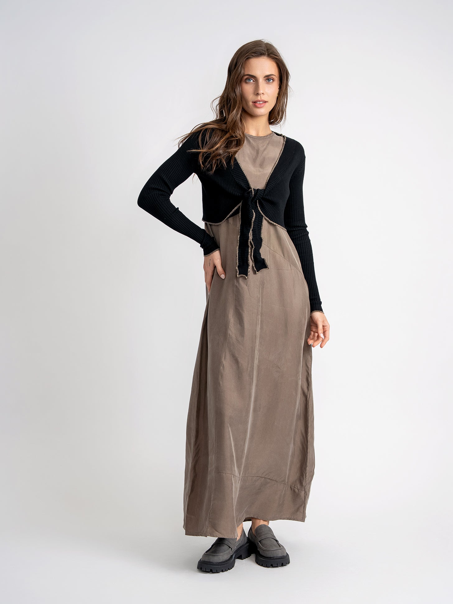 Tie Cardigan in by Noni