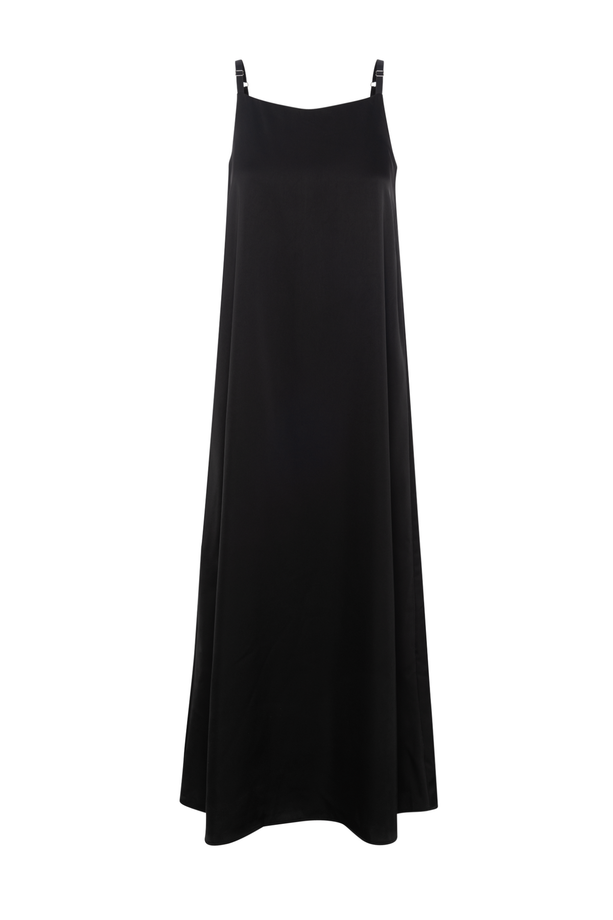 Satin Slip Dress in Black by Noni