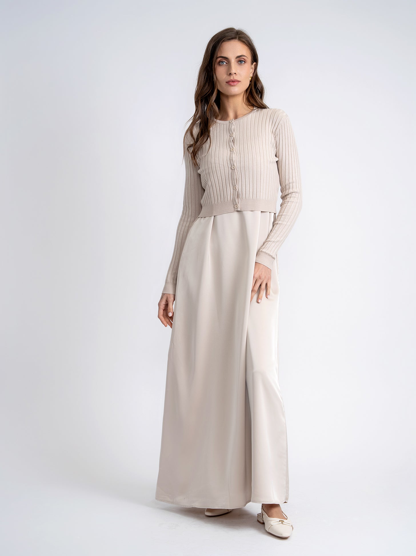 Satin Slip Dress in by Noni