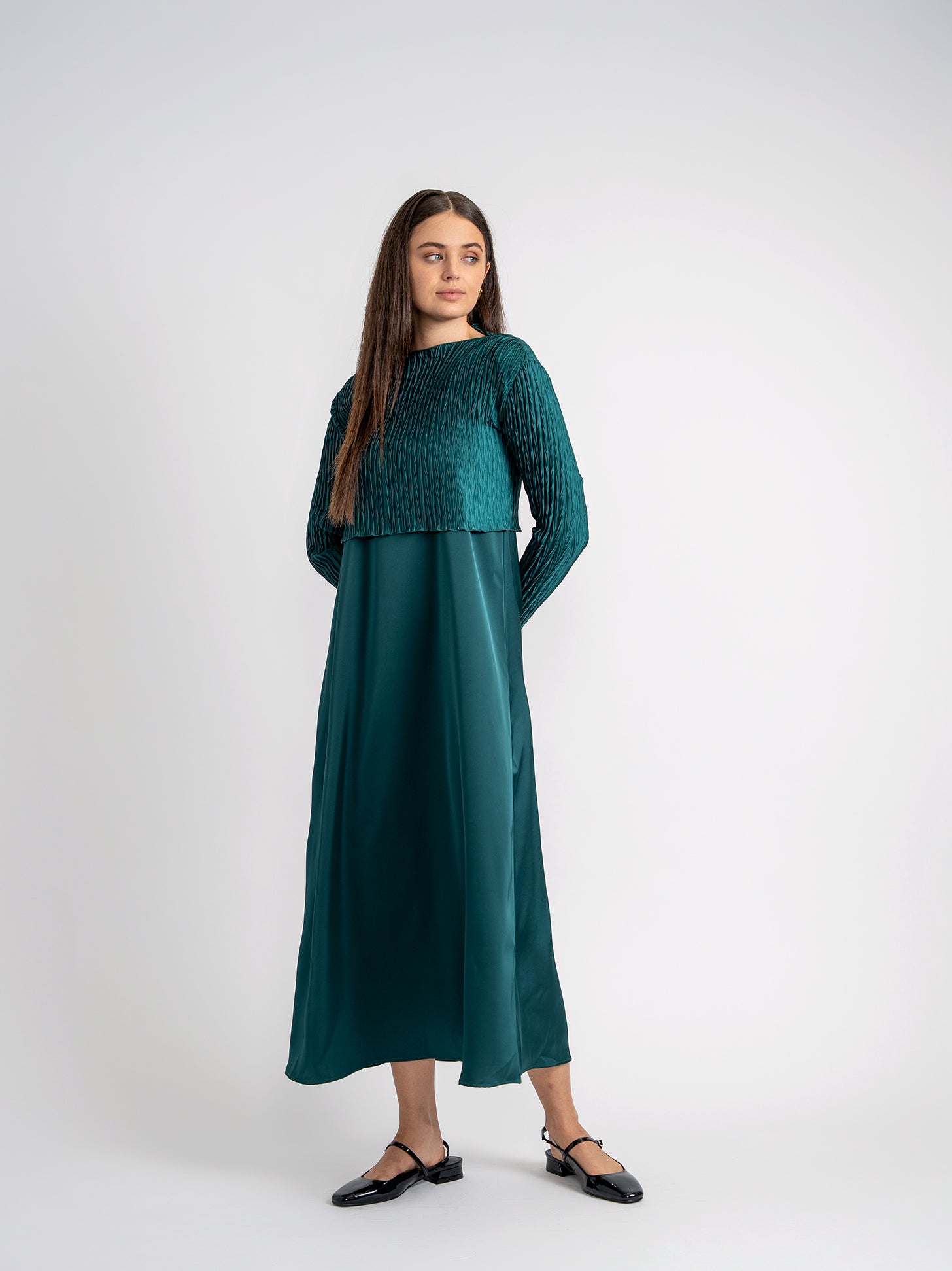 Slip Dress with Cropped Top in by Noni