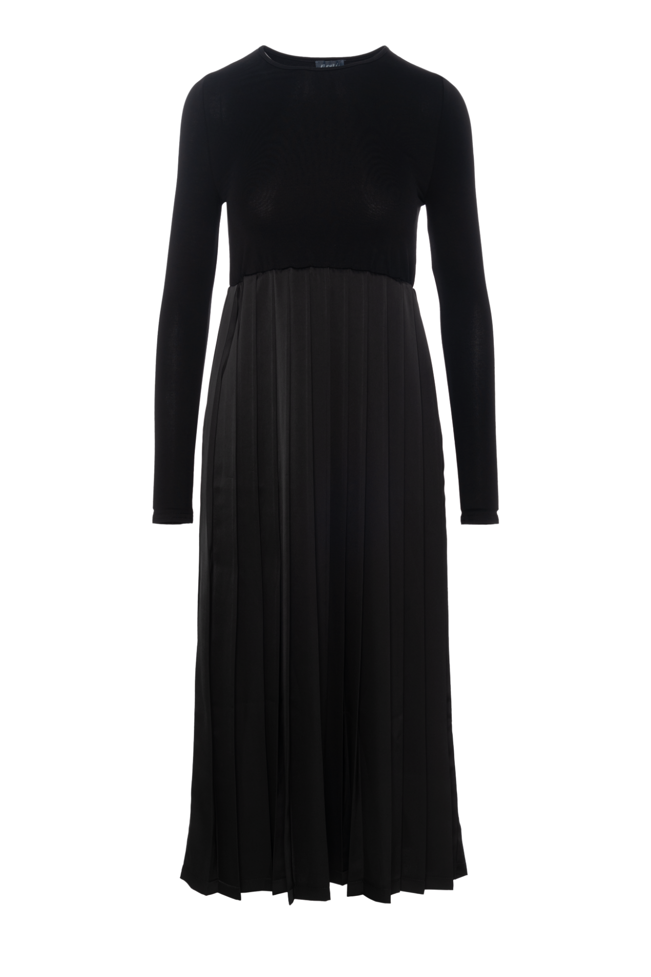 Pleated Dress in Black by Noni