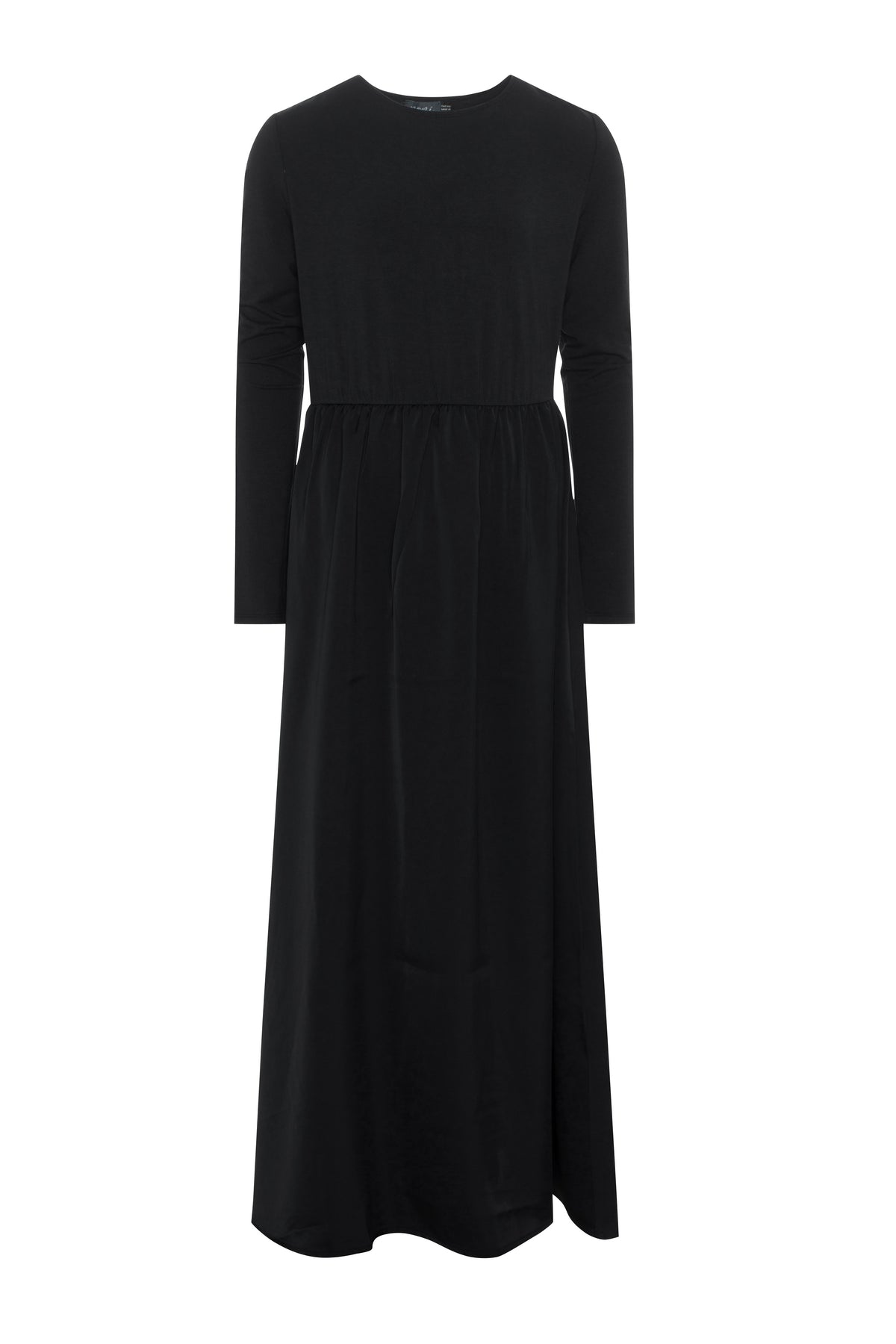 Modal Satin Slip Dress in Black by Noni