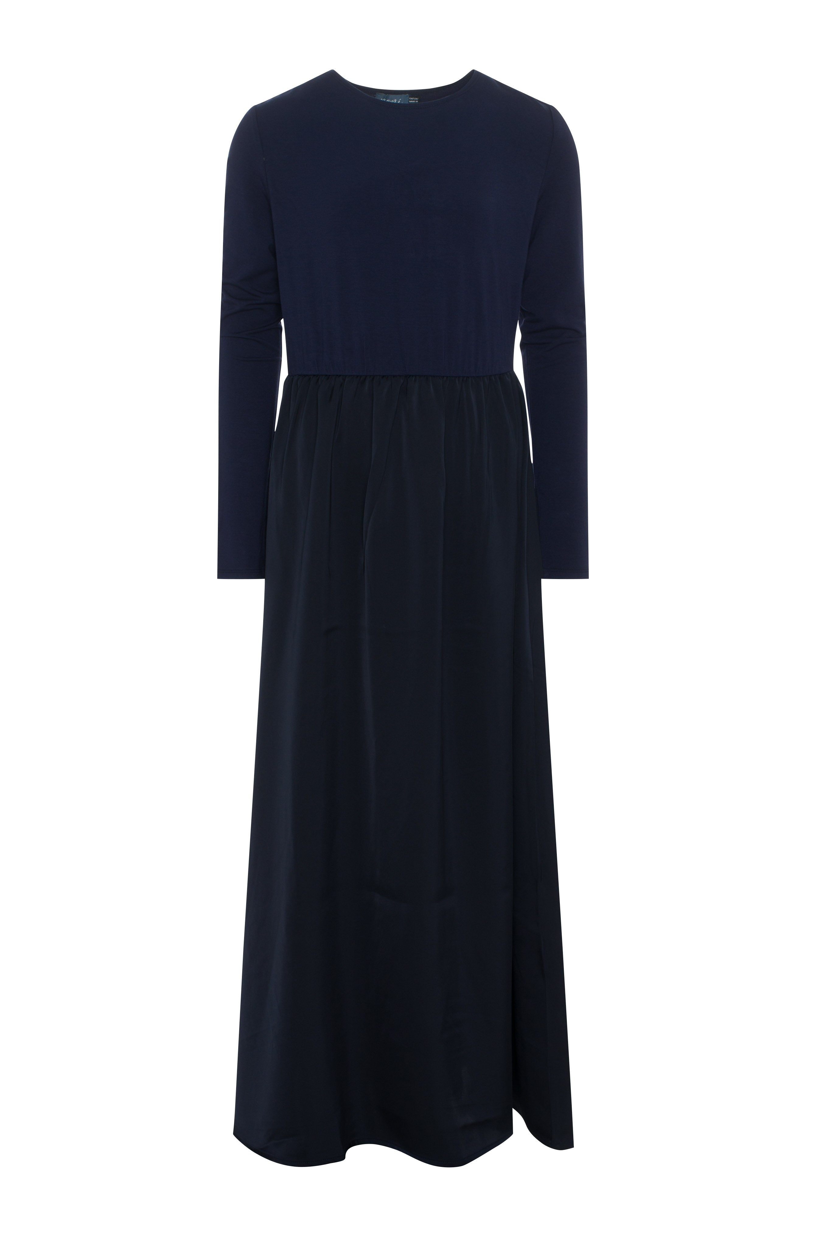 Modal Satin Slip Dress in Navy by Noni