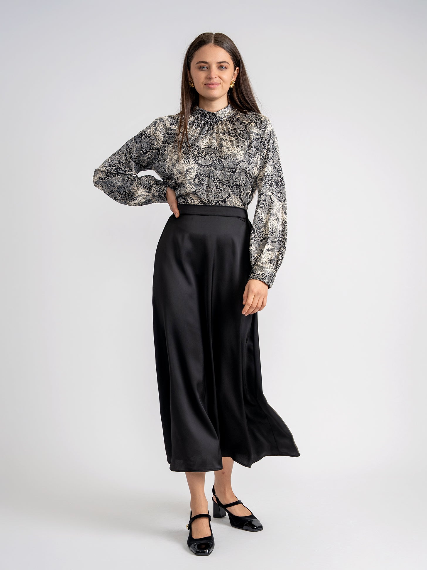 Satin Skirt in by Noni