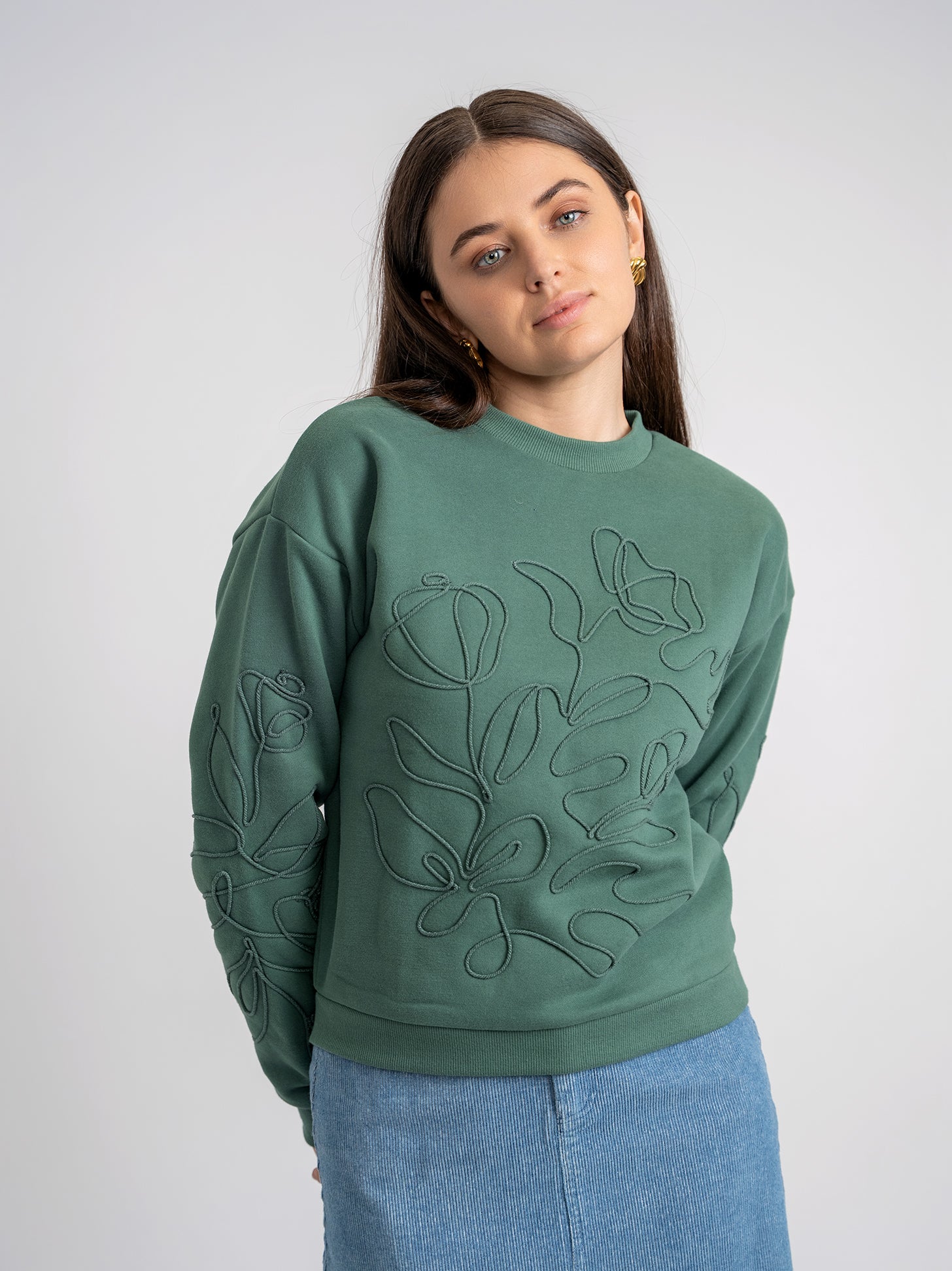 Rope Embroidered Sweatshirt in by Unclear