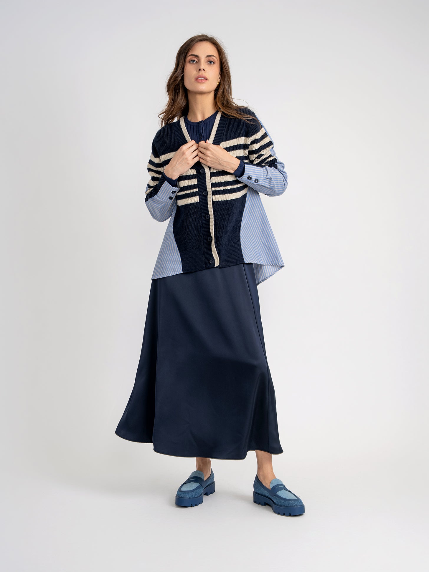 Cardigan Shirt Combo in by Noni