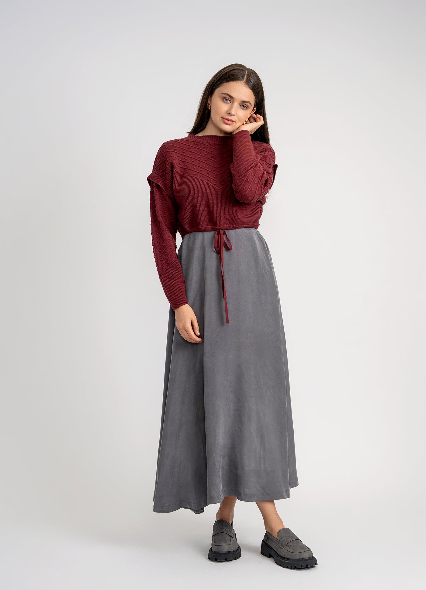 Crop Knit Sweater in by Unclear