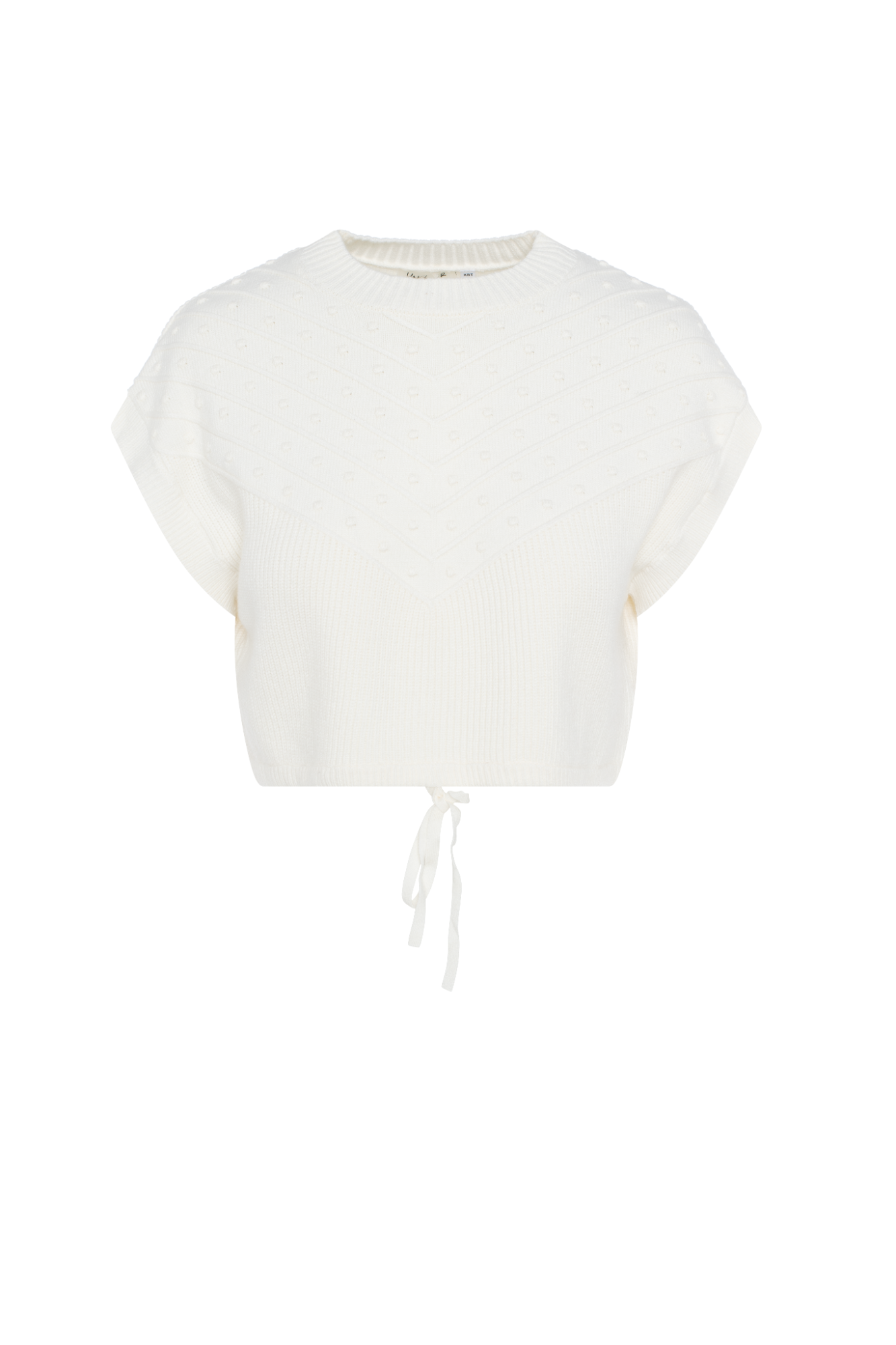 Crop Knit Vest in Cream by Unclear