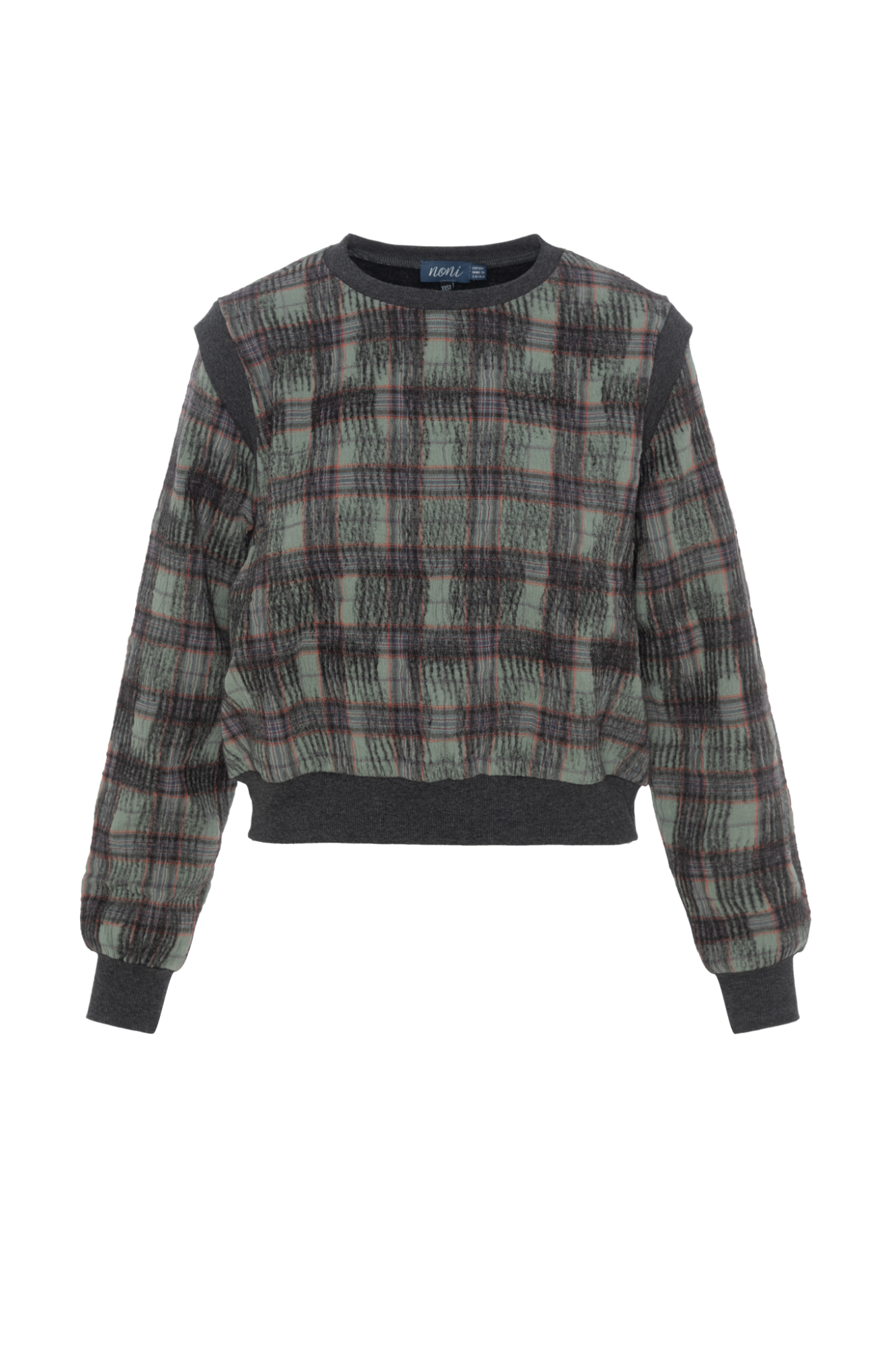 Crinkled Sweater in Sage by Noni