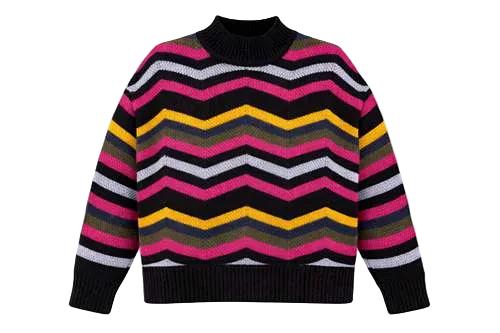 Multi Color Sweater in Mustard Multi by Versatile