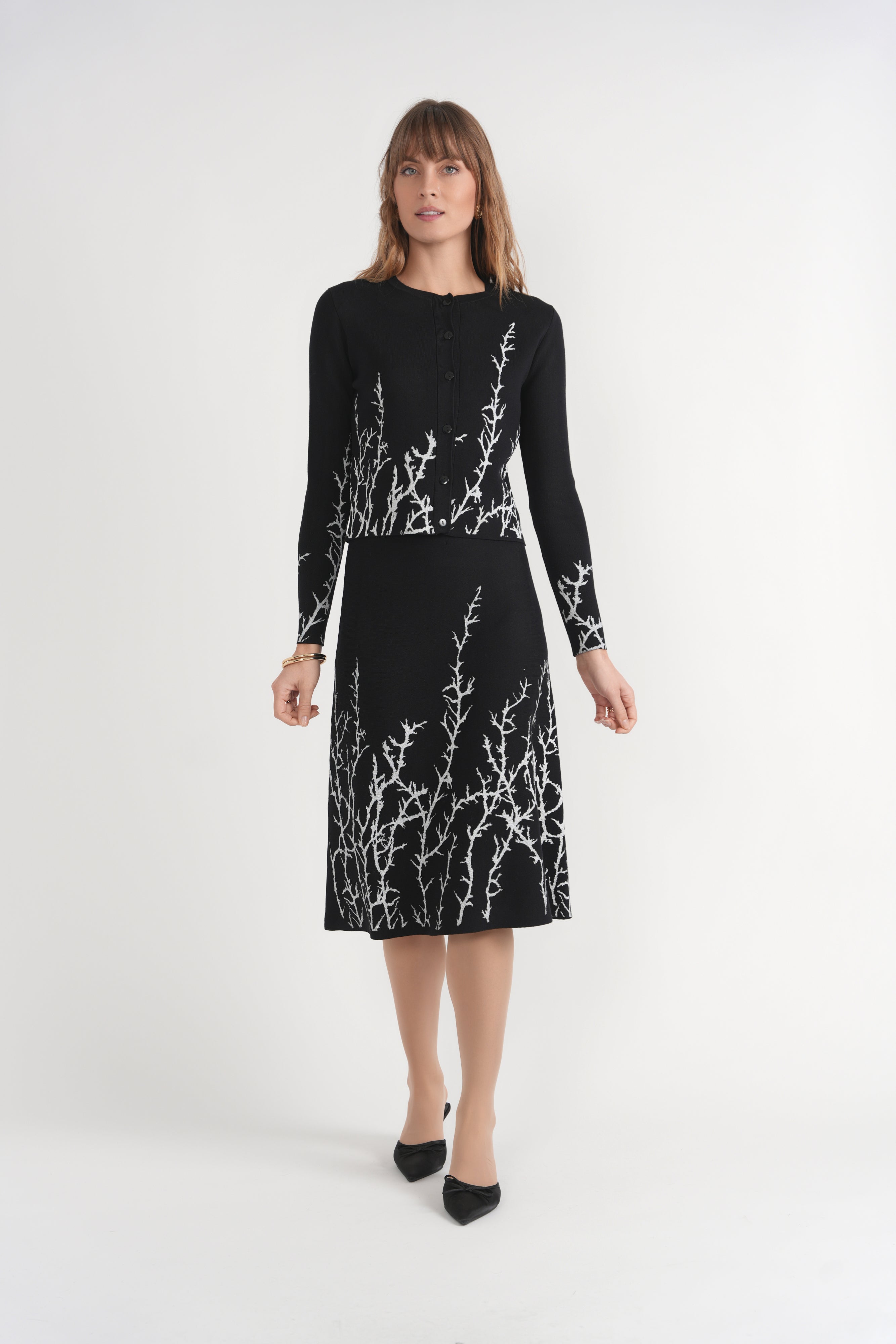 Printed Knit Skirt in by Milan Italy