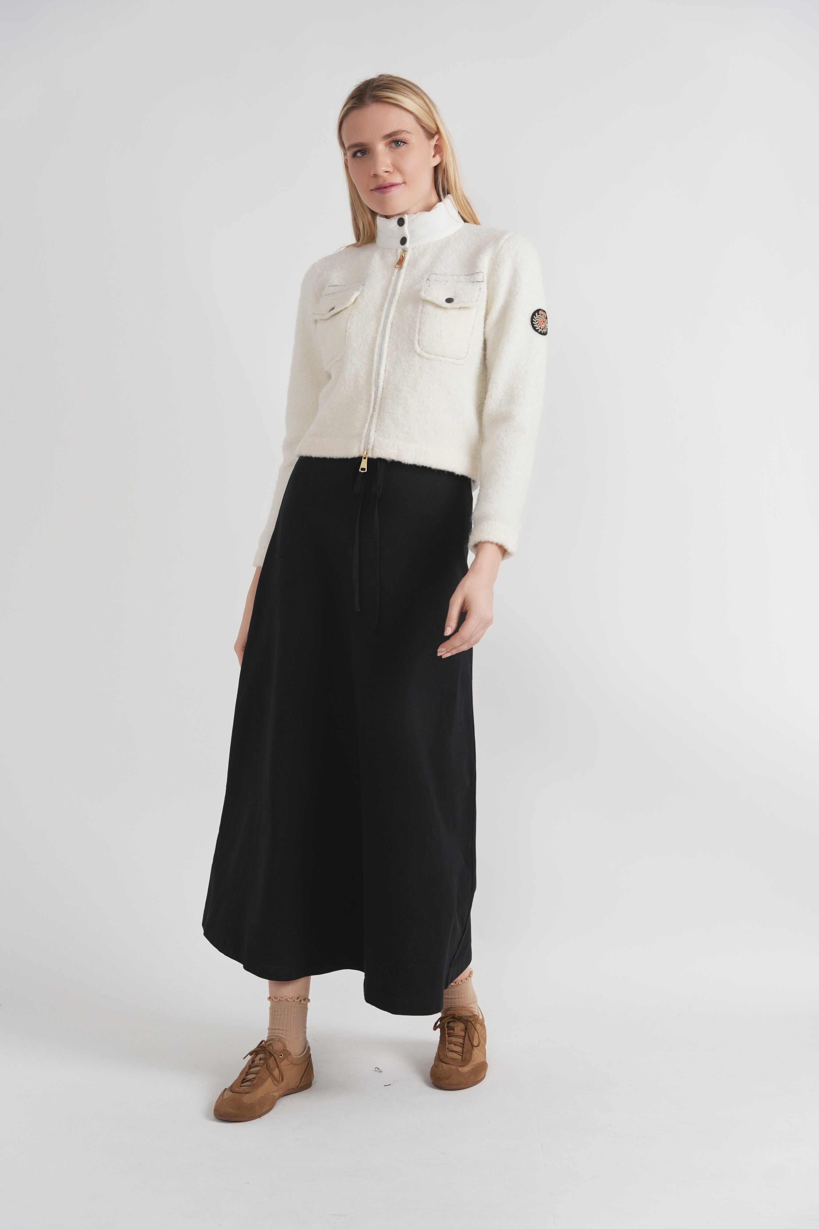 Boucle Knit Quilt Sweater