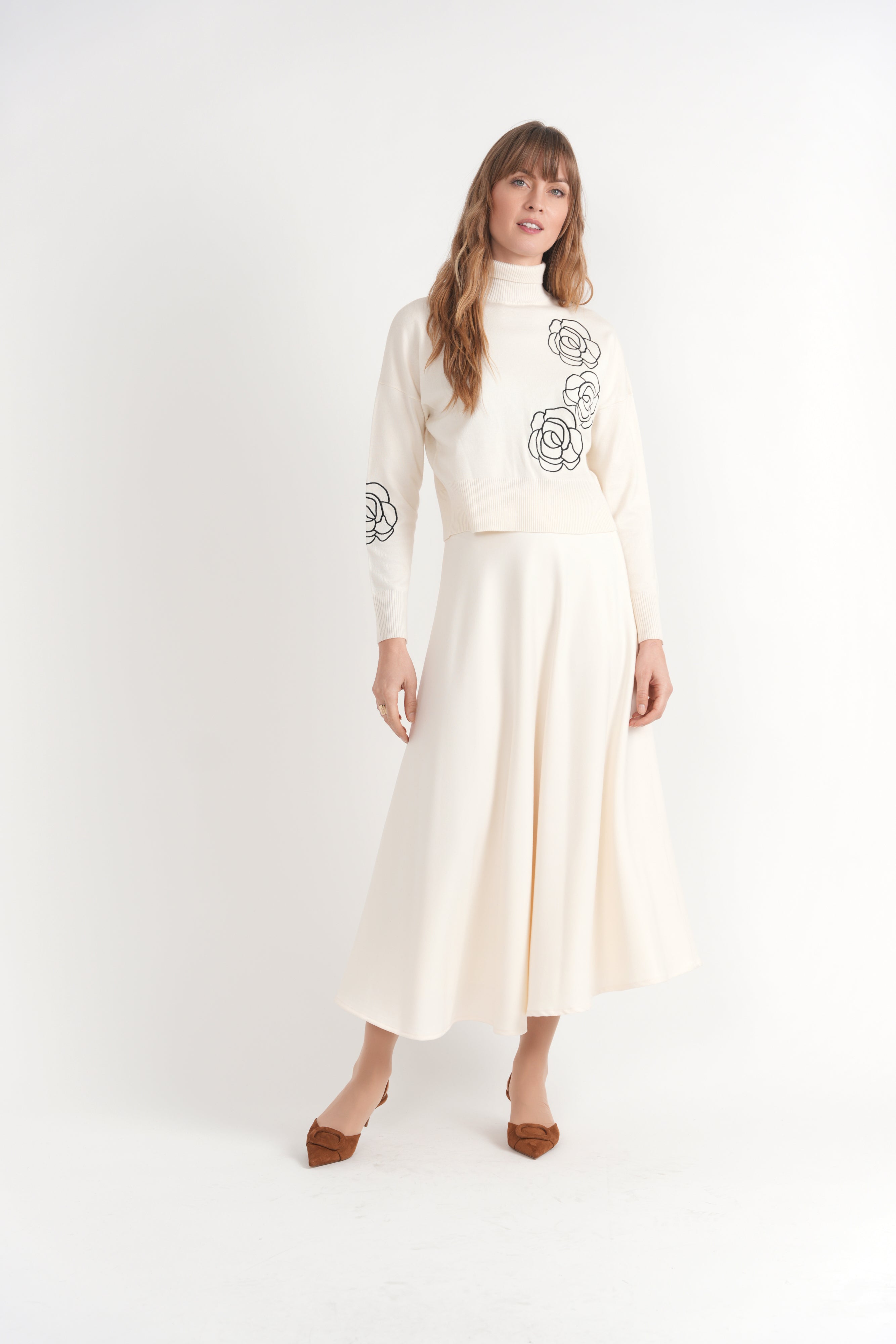 Cropped Knit Turtle Neck in by Versatile