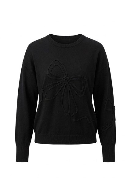 Applique Sweater in Black by Birch