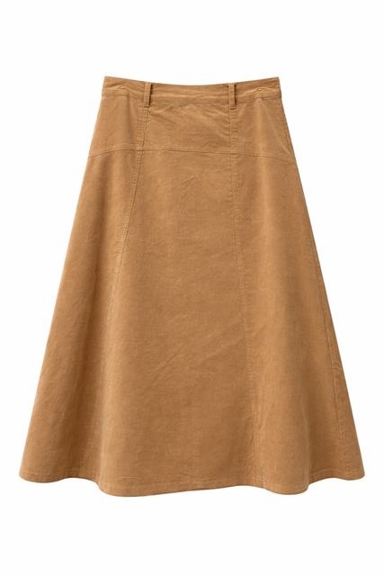 Maxi Corduroy Ulla Skirt in Mocha by Ulla Maxi