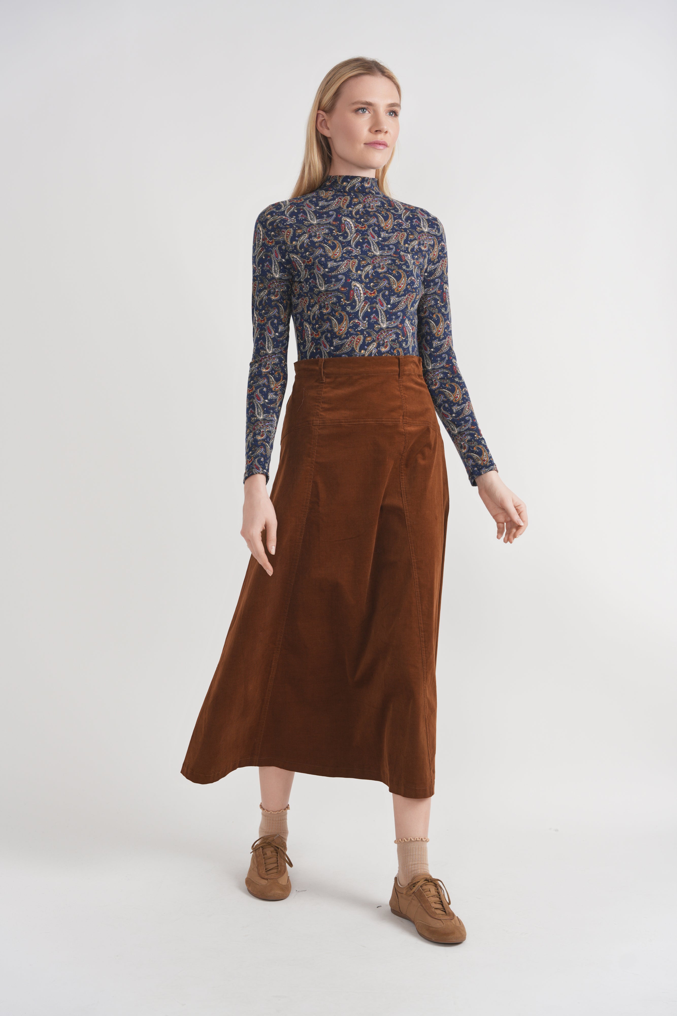 Maxi Corduroy Ulla Skirt in by Ulla Maxi