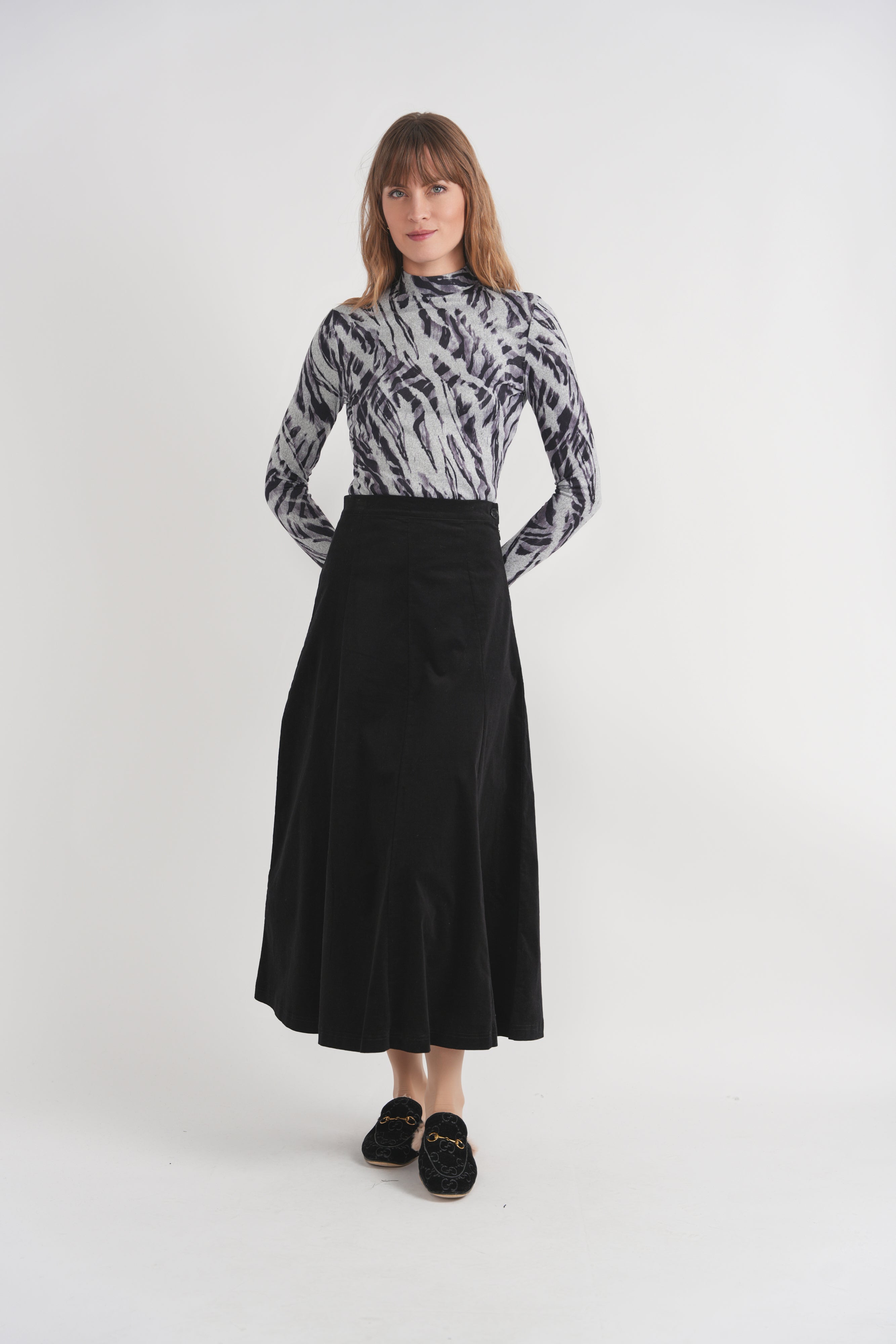 Corduroy Maxi Trumpet Skirt in by Faves