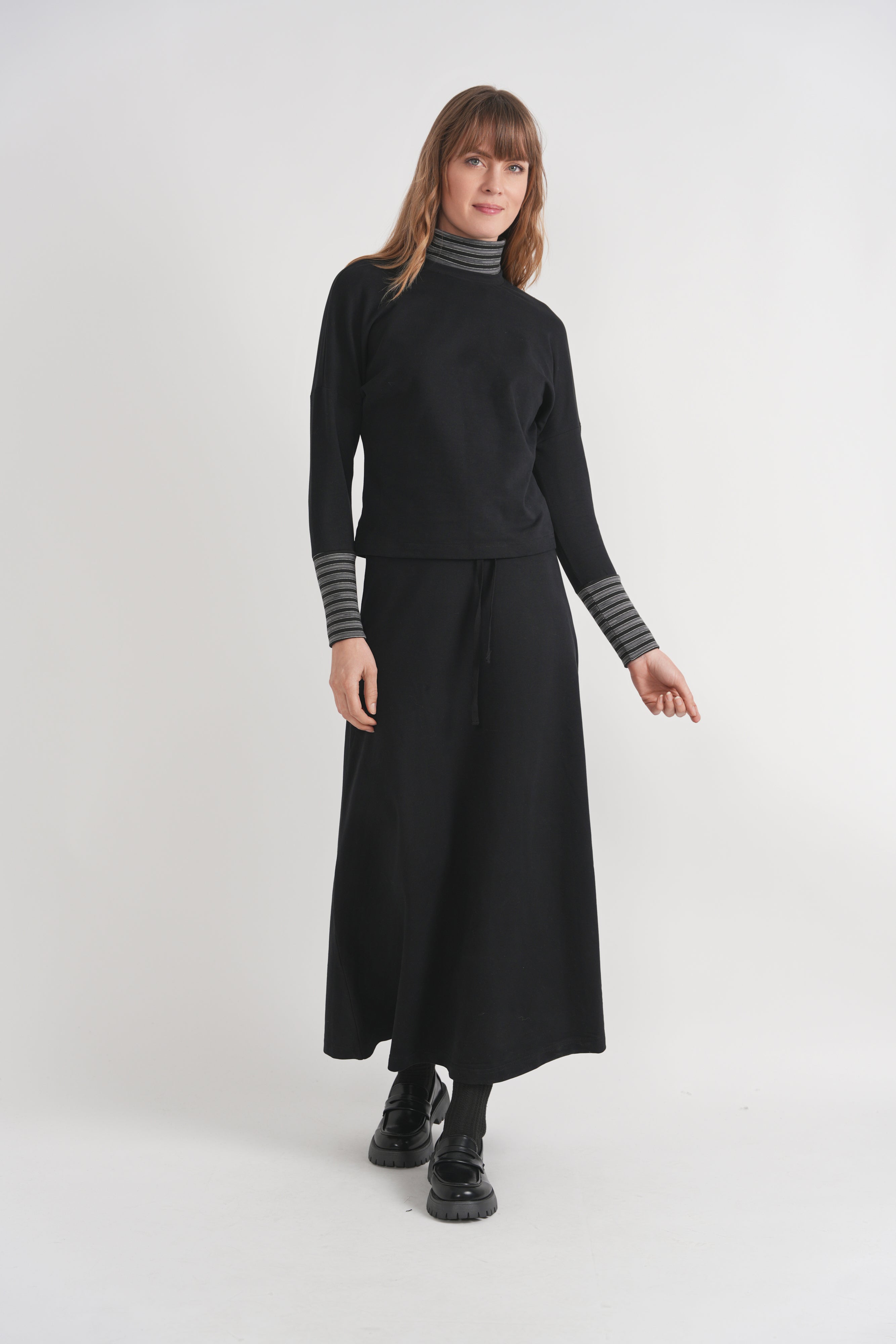 Combo Mock Neck Sweatshirt in by Dot