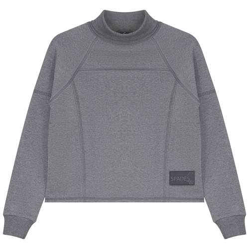 Turtle Neck Sweatshirt Rib Combo in Medium Grey Mix by Spades