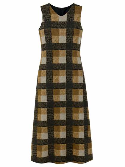 Tweed Plaid Jumper in Brown by Blanc et Noir